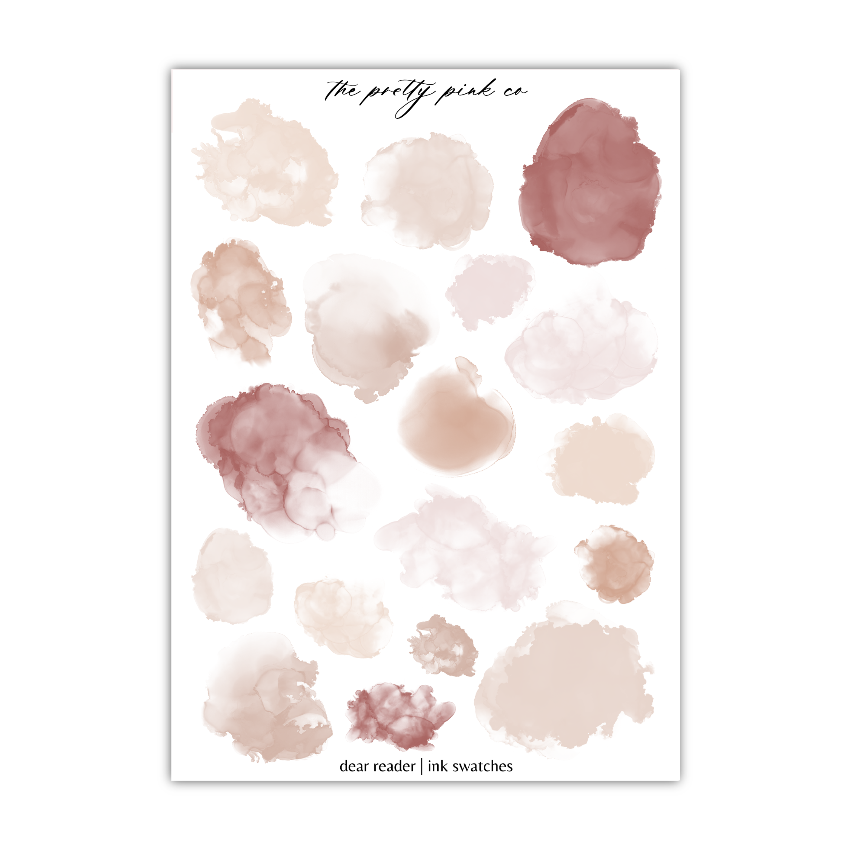 a poster with different shades of paint