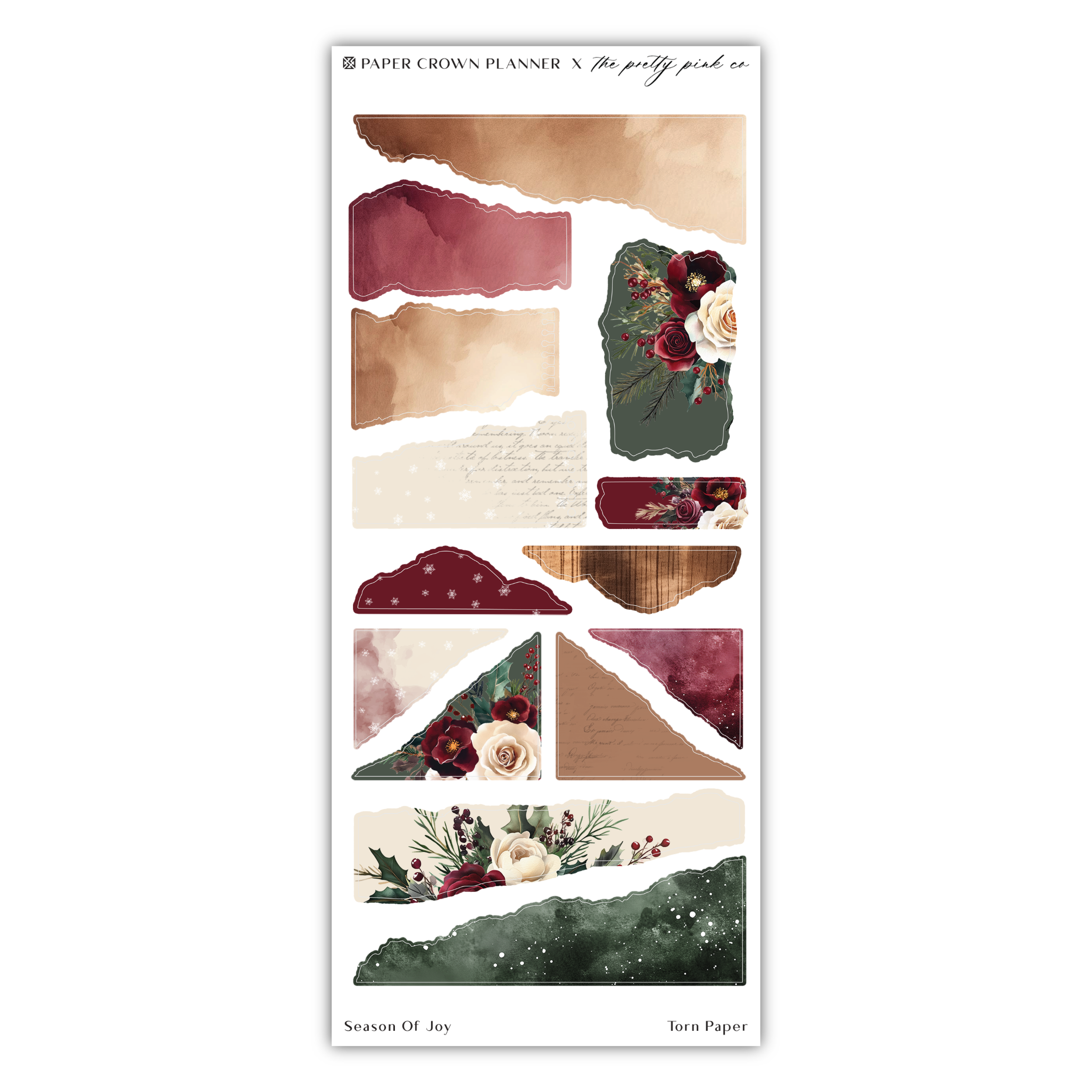 a piece of paper with flowers on it