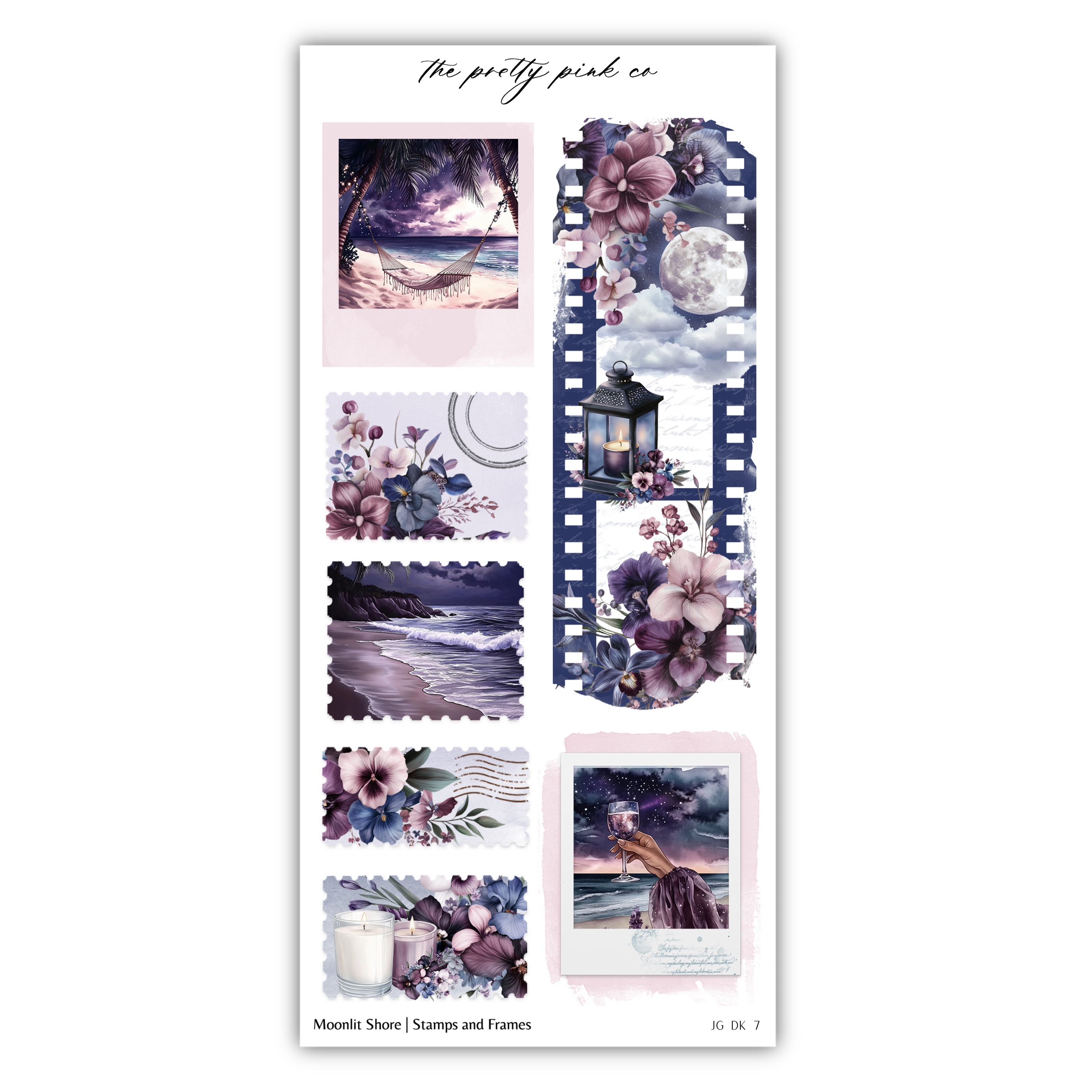 a sticker with a picture of a woman and flowers