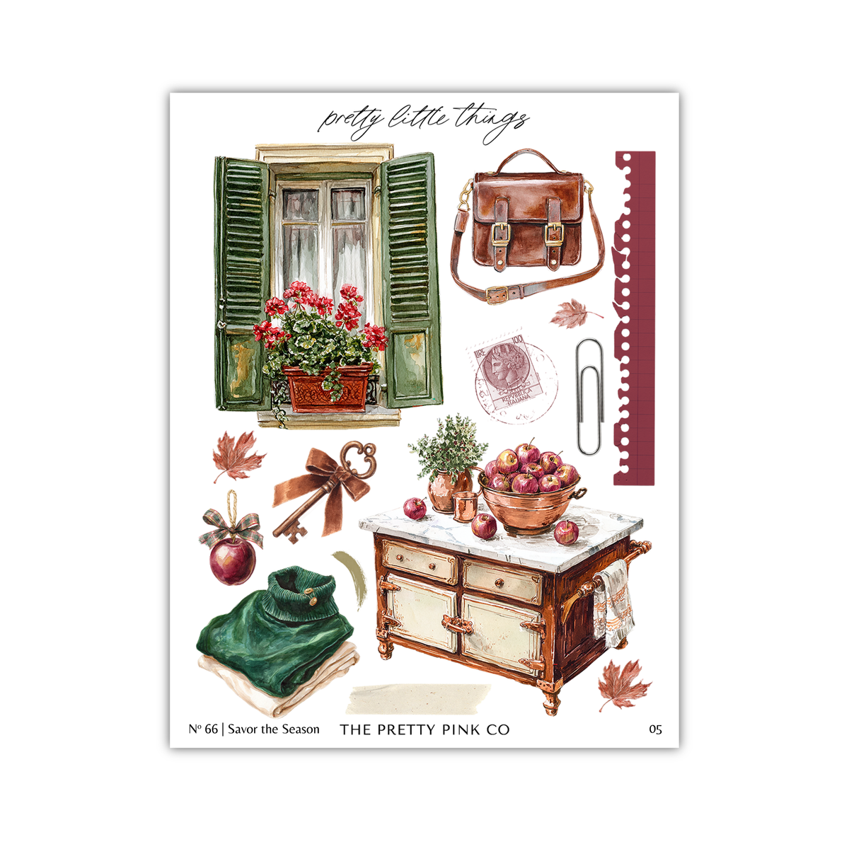 The image is a collage of various home decor items, including a window with flowers, a purse, a table with fruit, and other accessories.