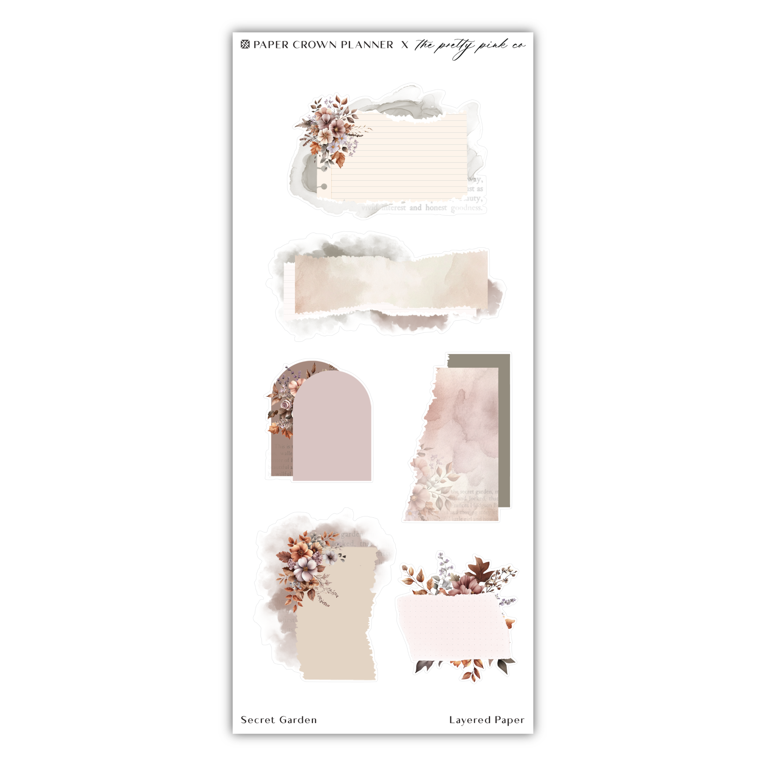 a sheet of paper with flowers on it