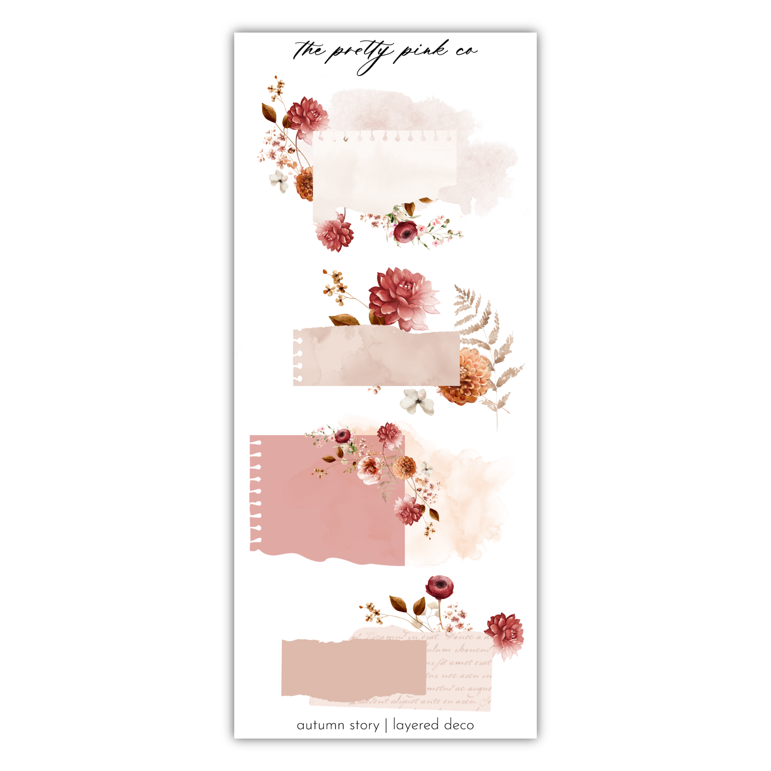 a sticker with flowers and leaves on it