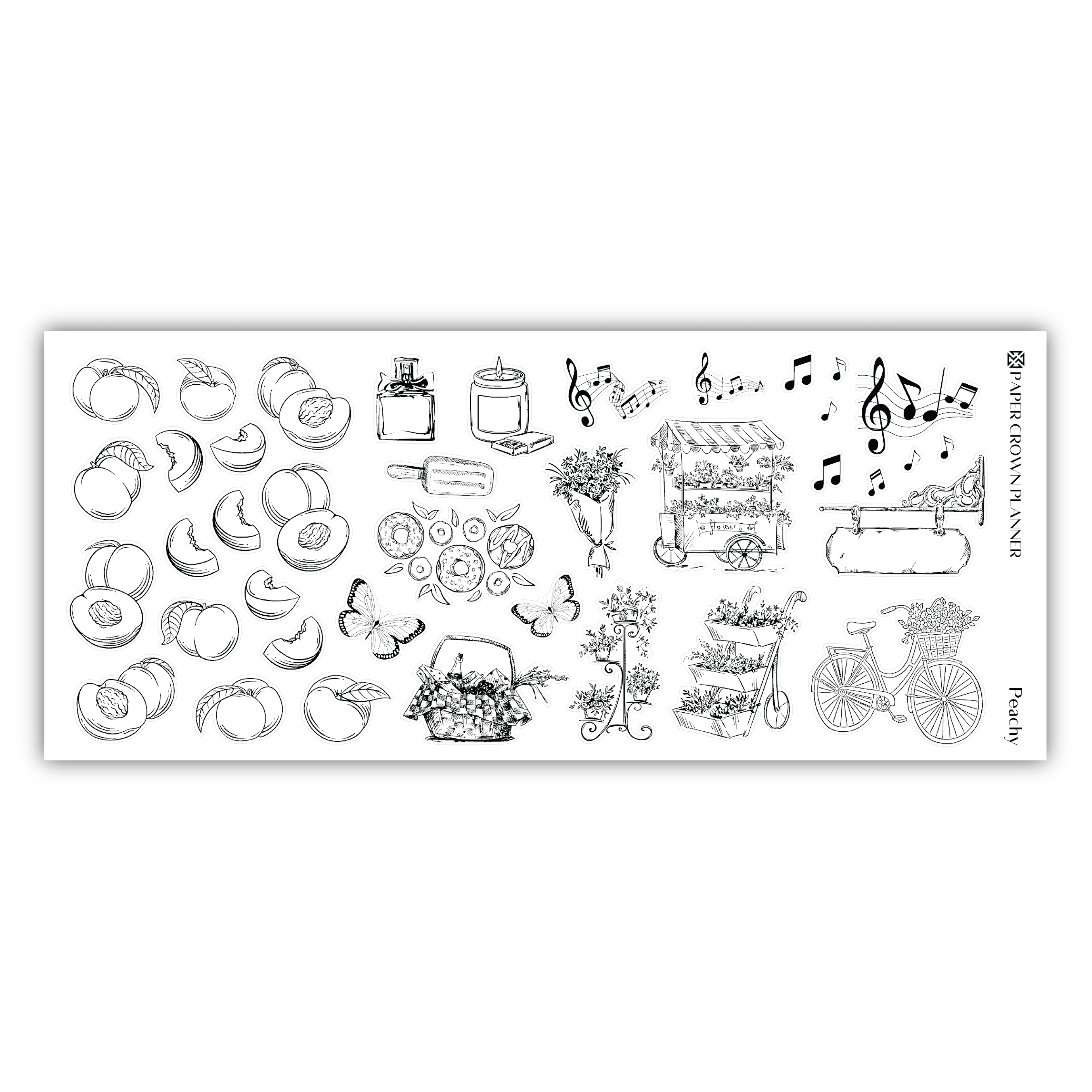 a stamp with a bunch of different things on it