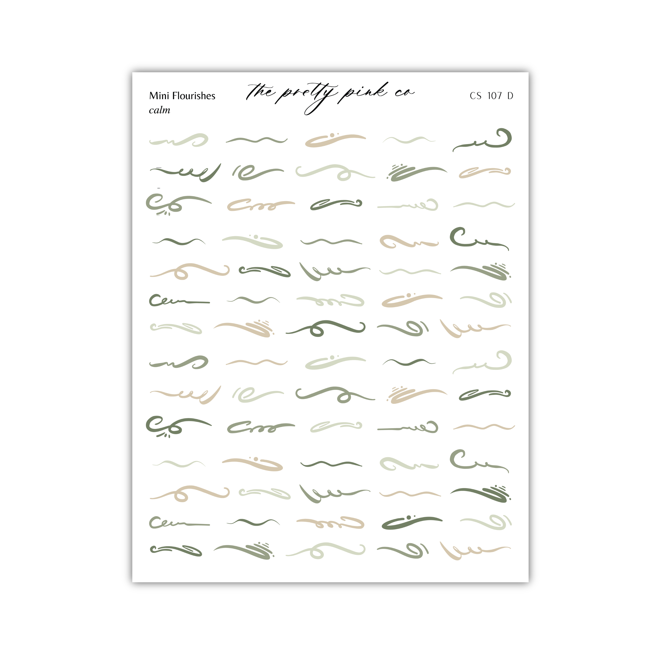 a collection of various stylized handwritten designs or doodles, each with different colors and patterns. The designs are arranged in rows and columns, creating a visually appealing and diverse display.