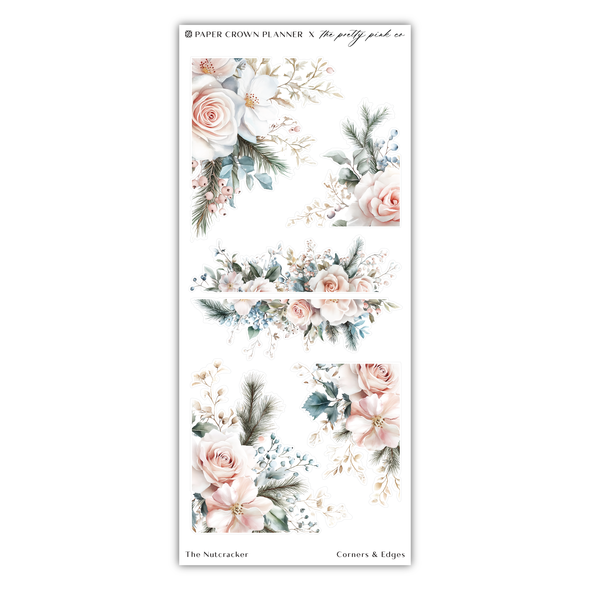 a sticker with flowers and leaves on it