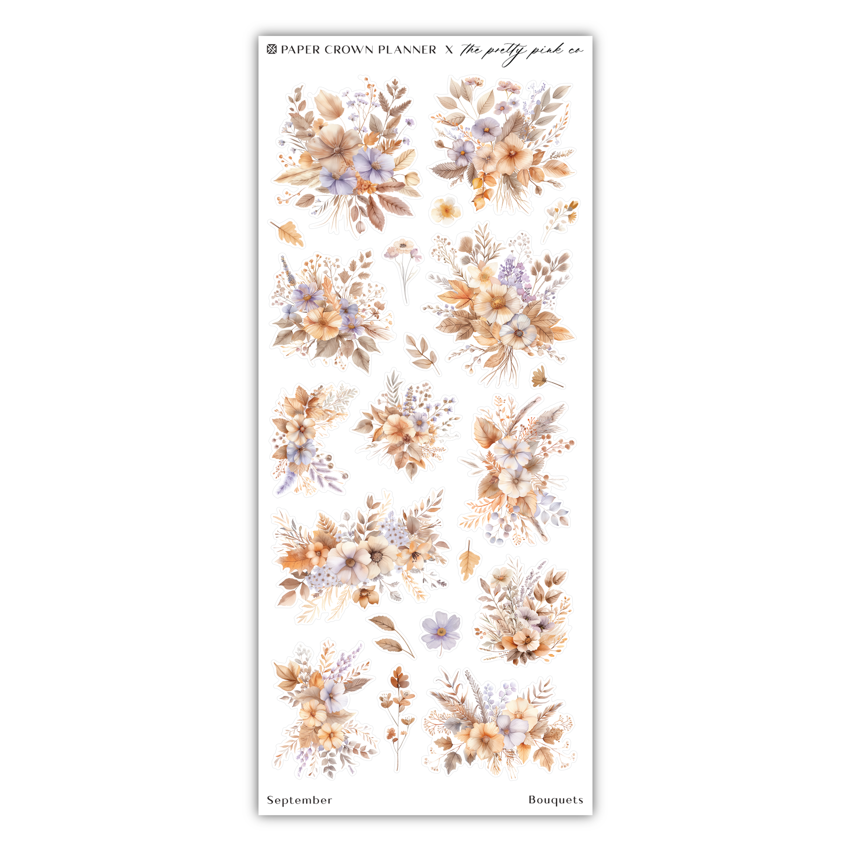 a sticker with flowers and leaves on it
