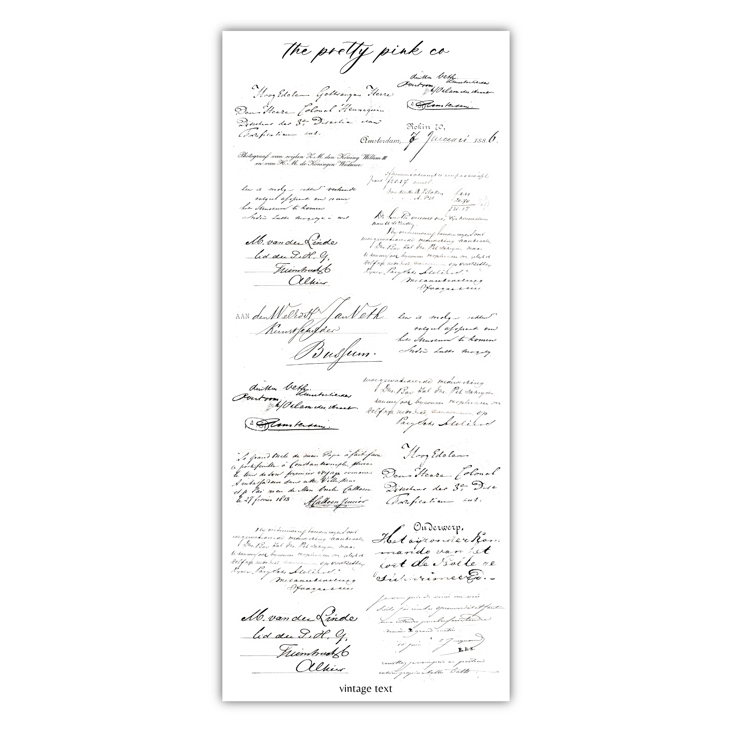 a white paper with black writing on it