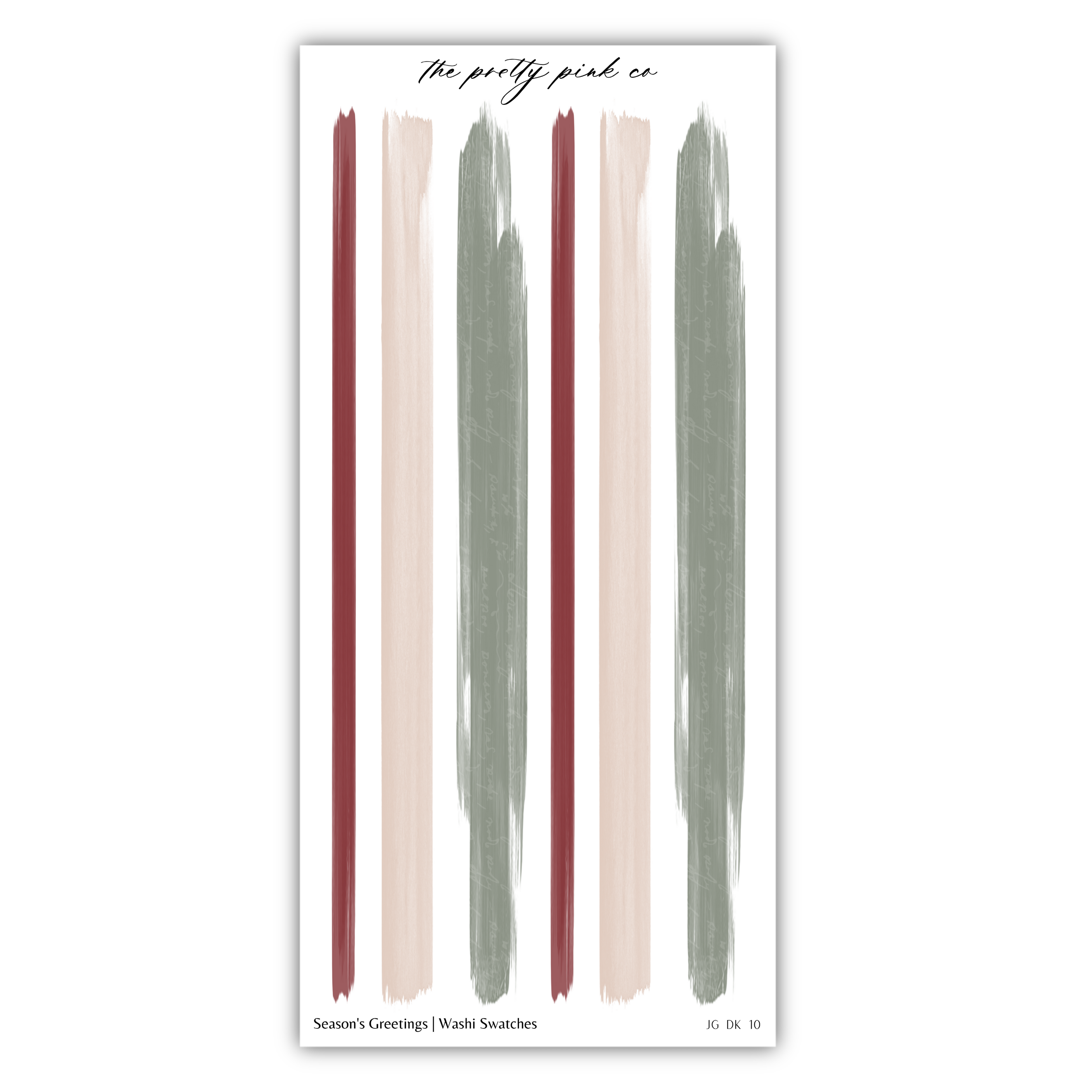 The image is a collage of various colored paint strokes arranged in a vertical line, creating a visually appealing pattern.