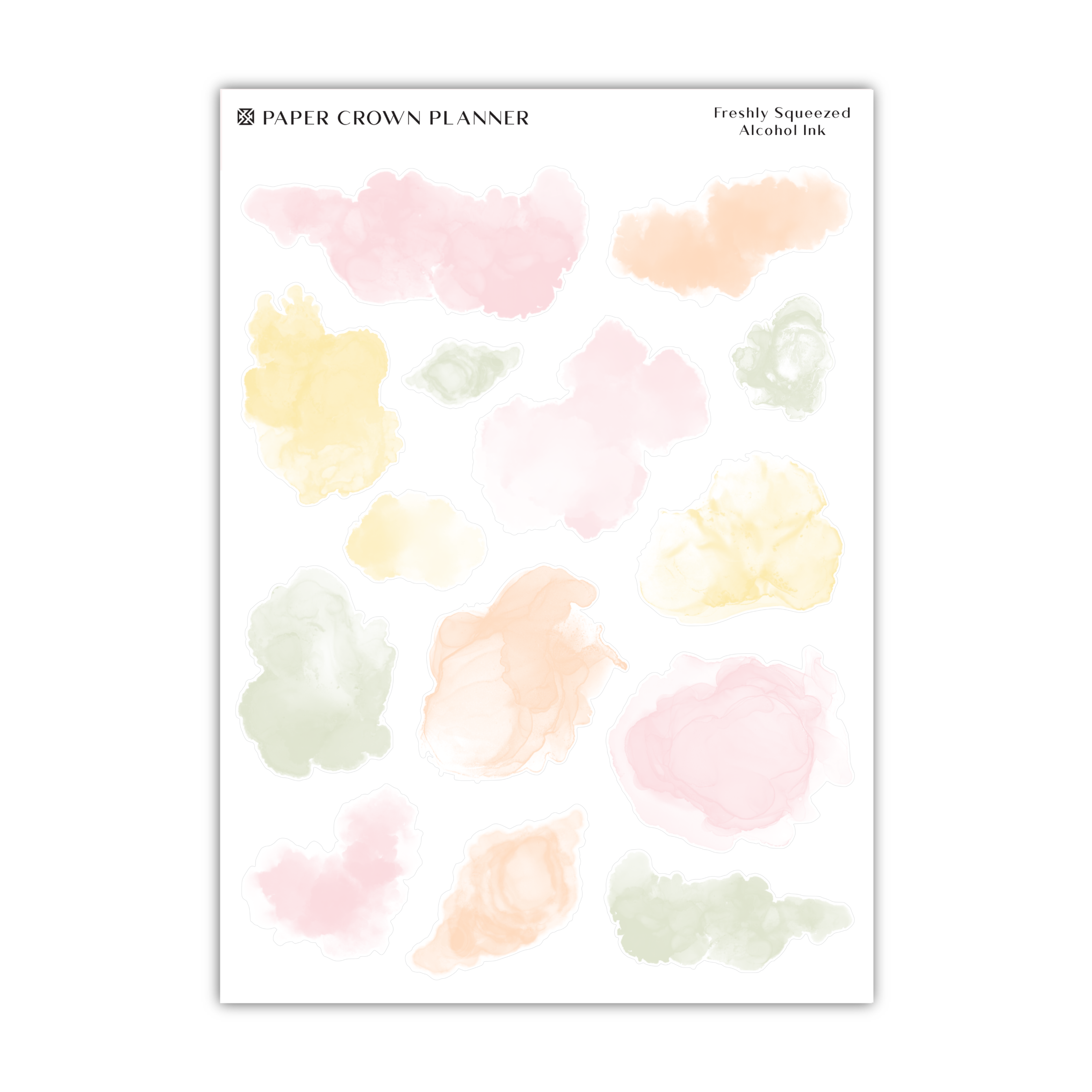 a sheet of paper with watercolor paint on it