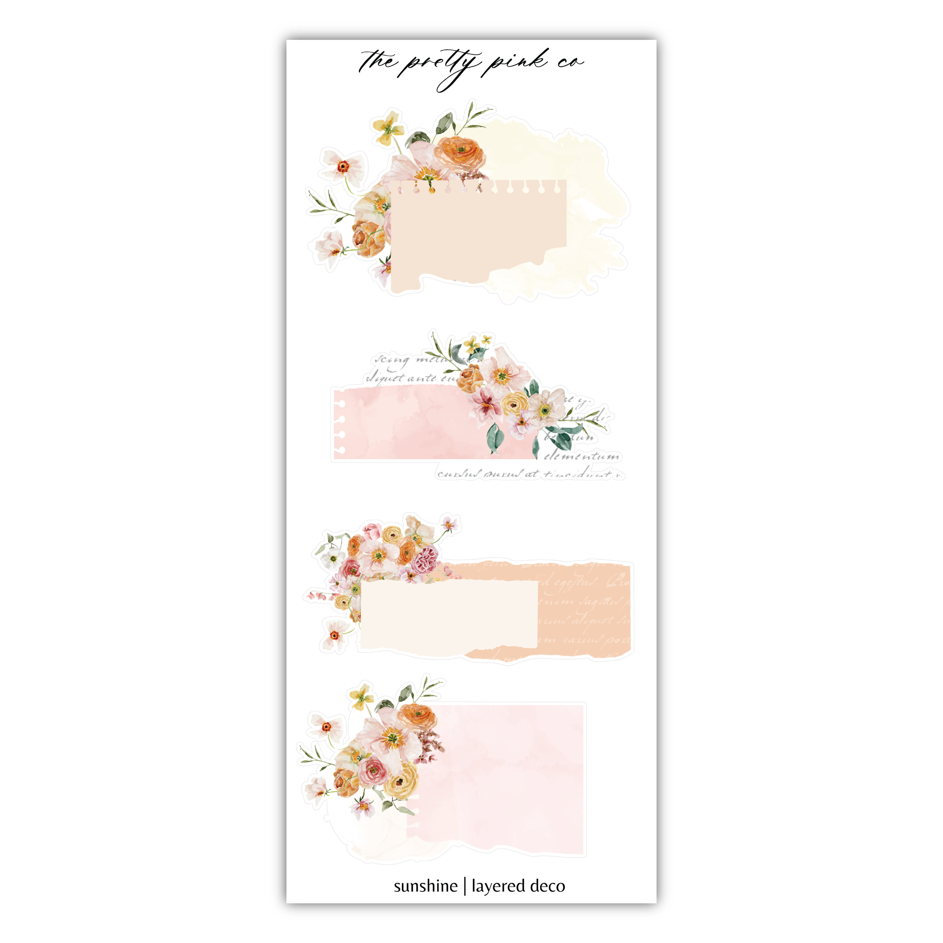 a sticker with flowers on it