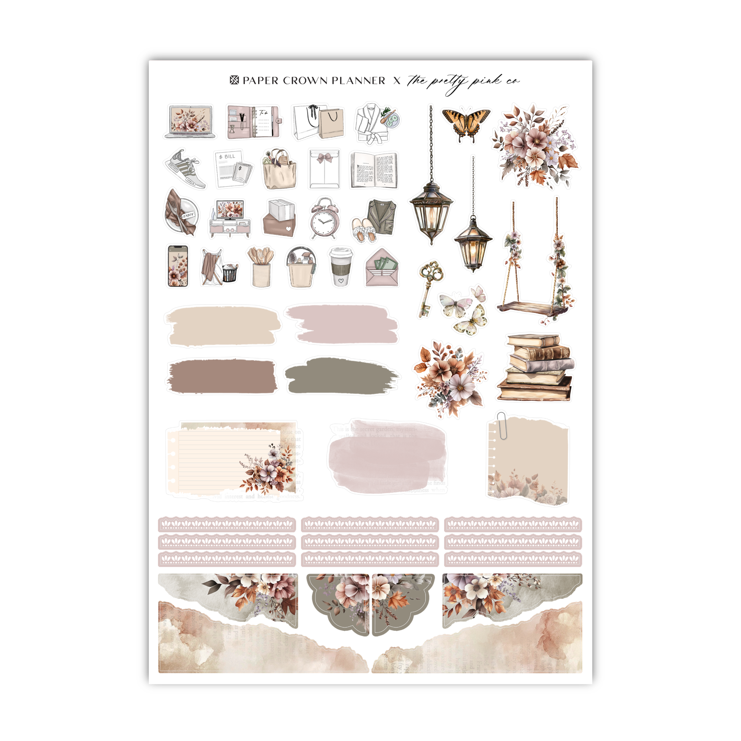 a sheet of paper with a bunch of things on it