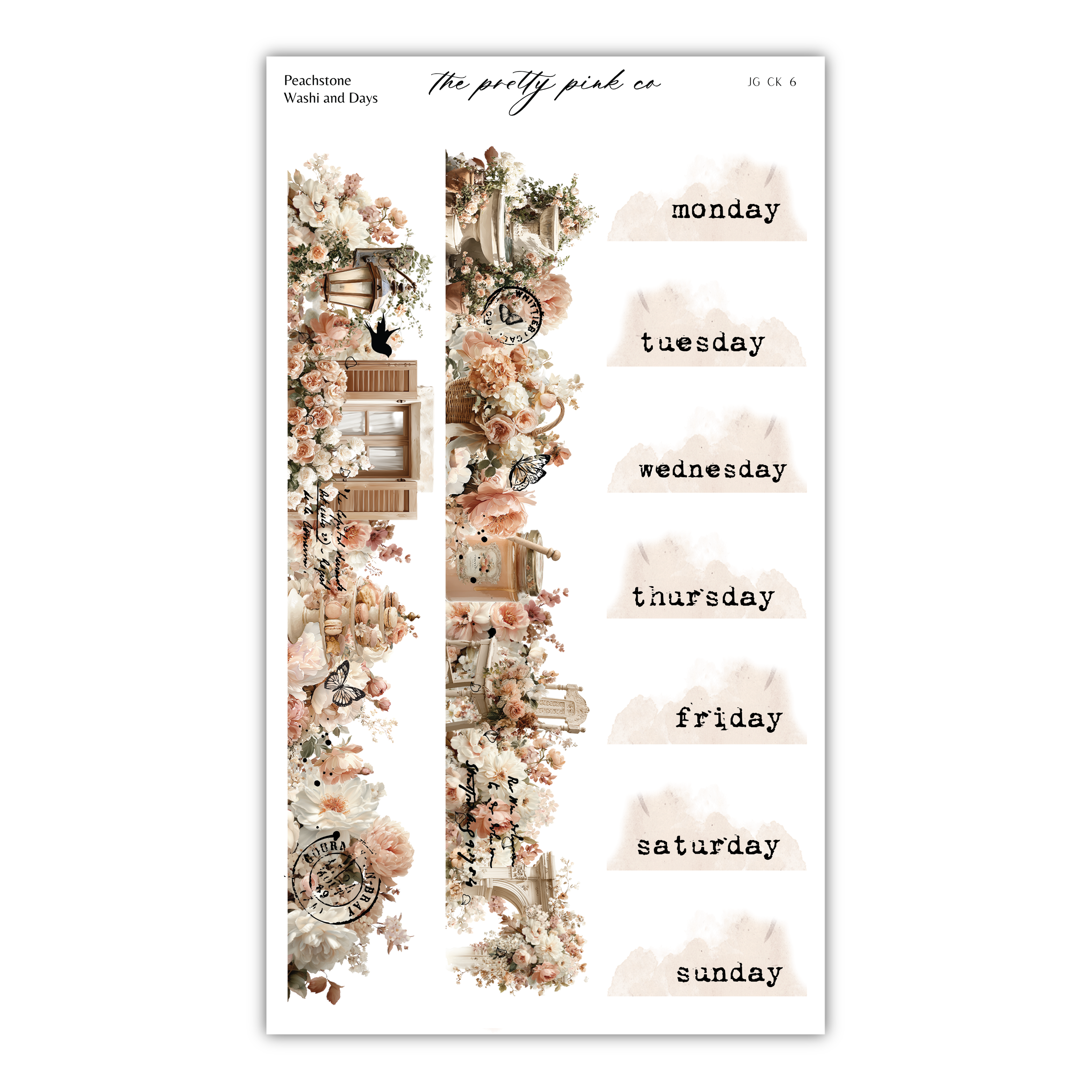 The image is a poster or flyer with a floral design and text, likely used for scheduling or planning purposes.