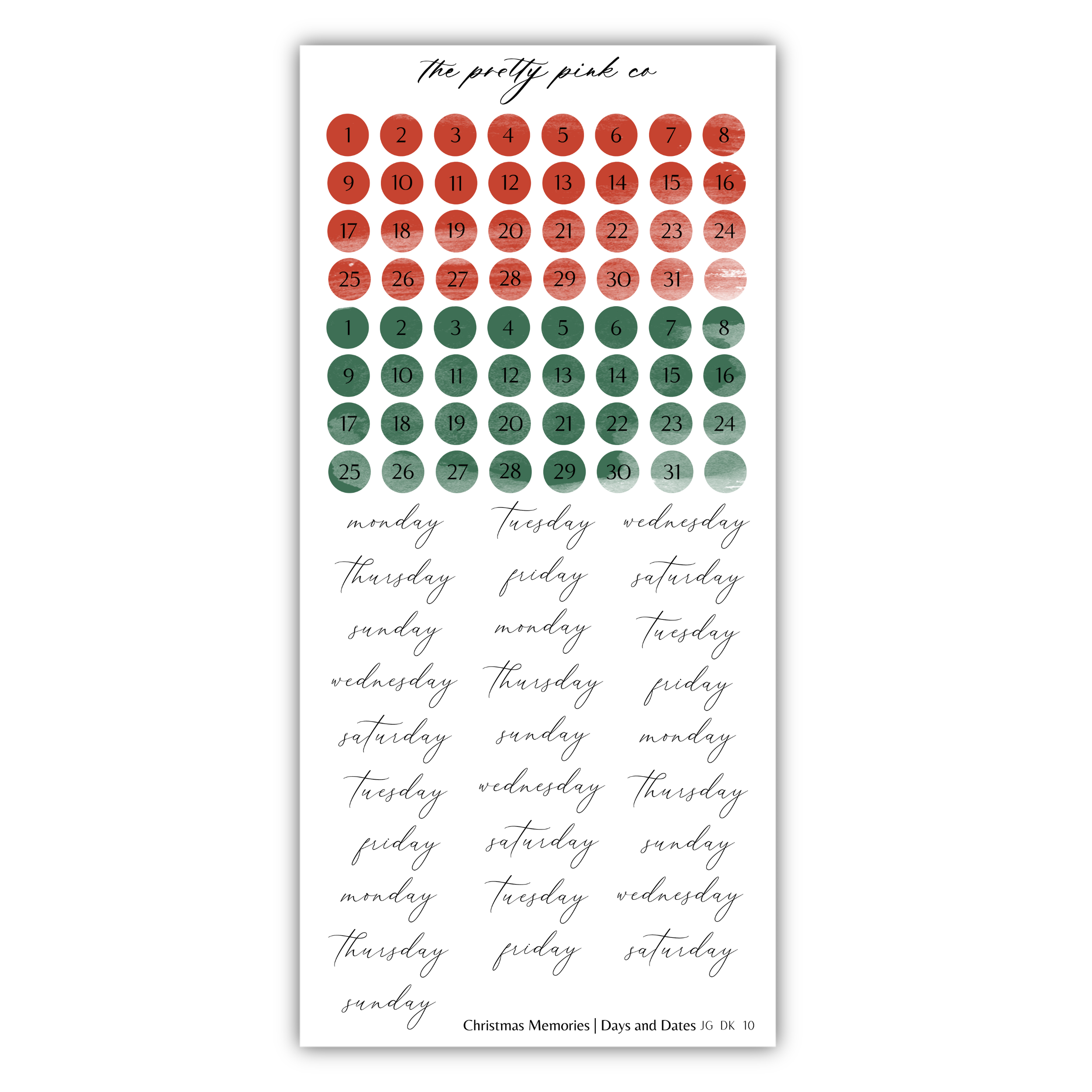 a planner sticker with the words happy holidays