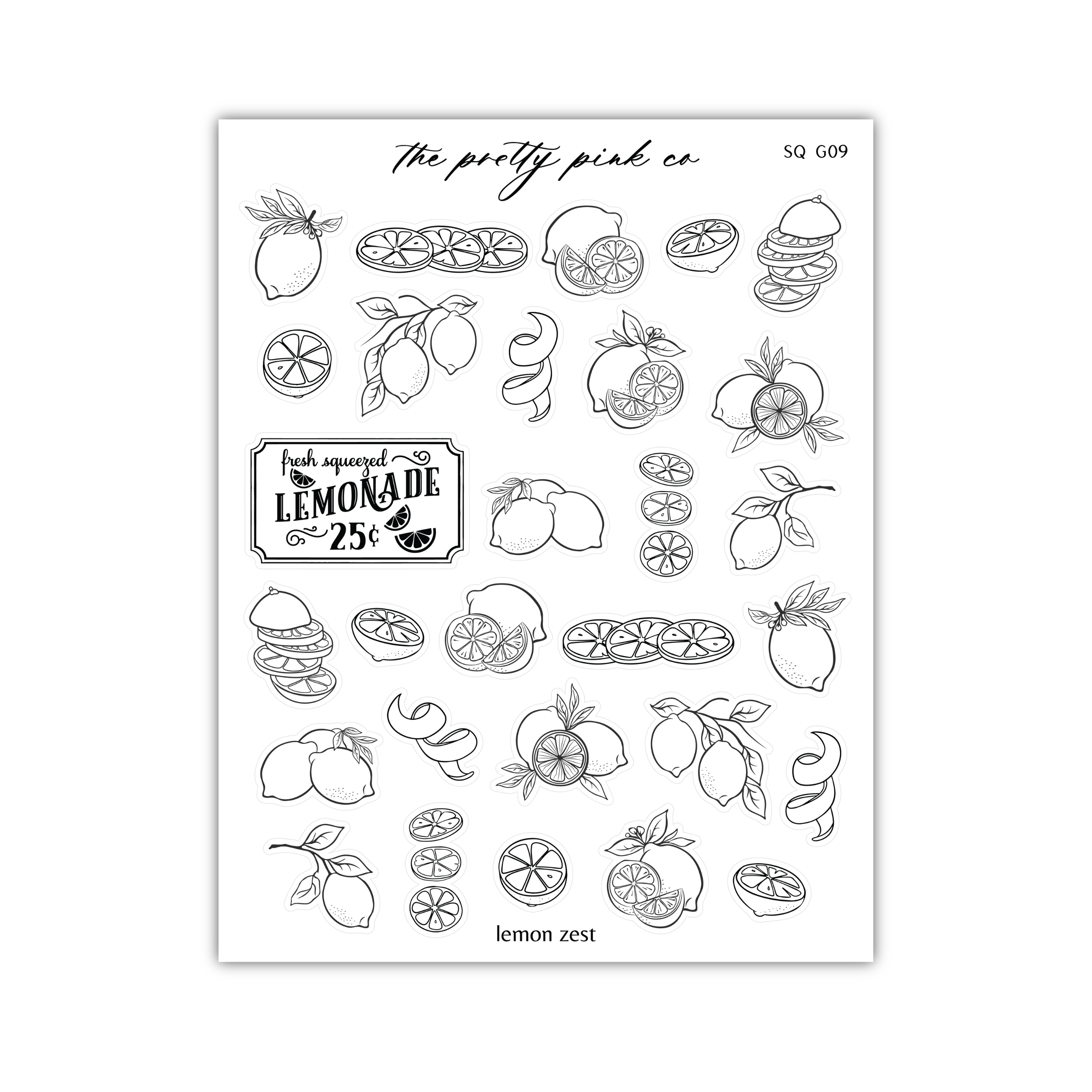 a black and white drawing of a bunch of fruit