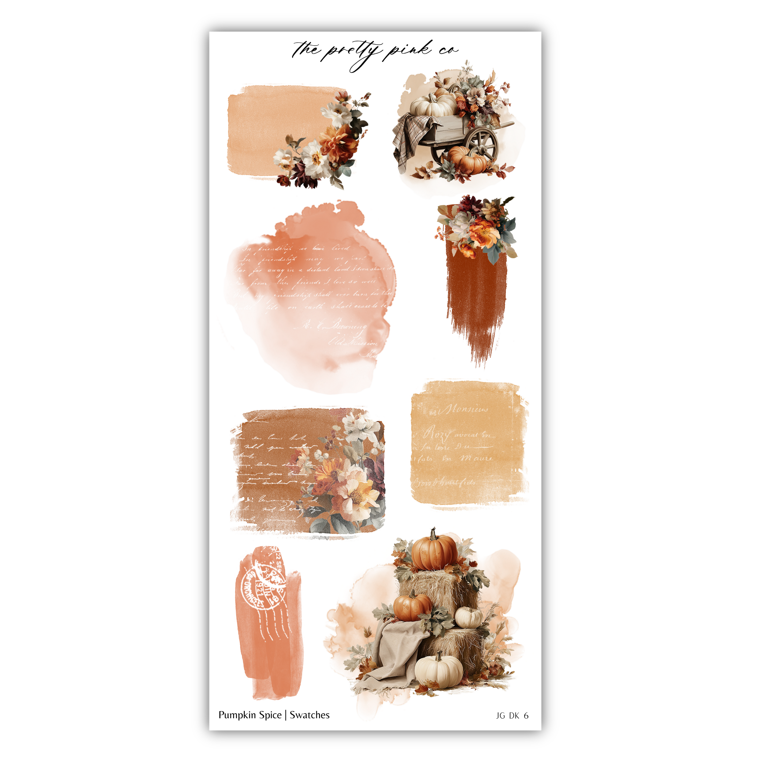 various autumn-themed elements, including pumpkins, flowers, and a dreamcatcher. The text in the image is too small and unclear to transcribe accurately.