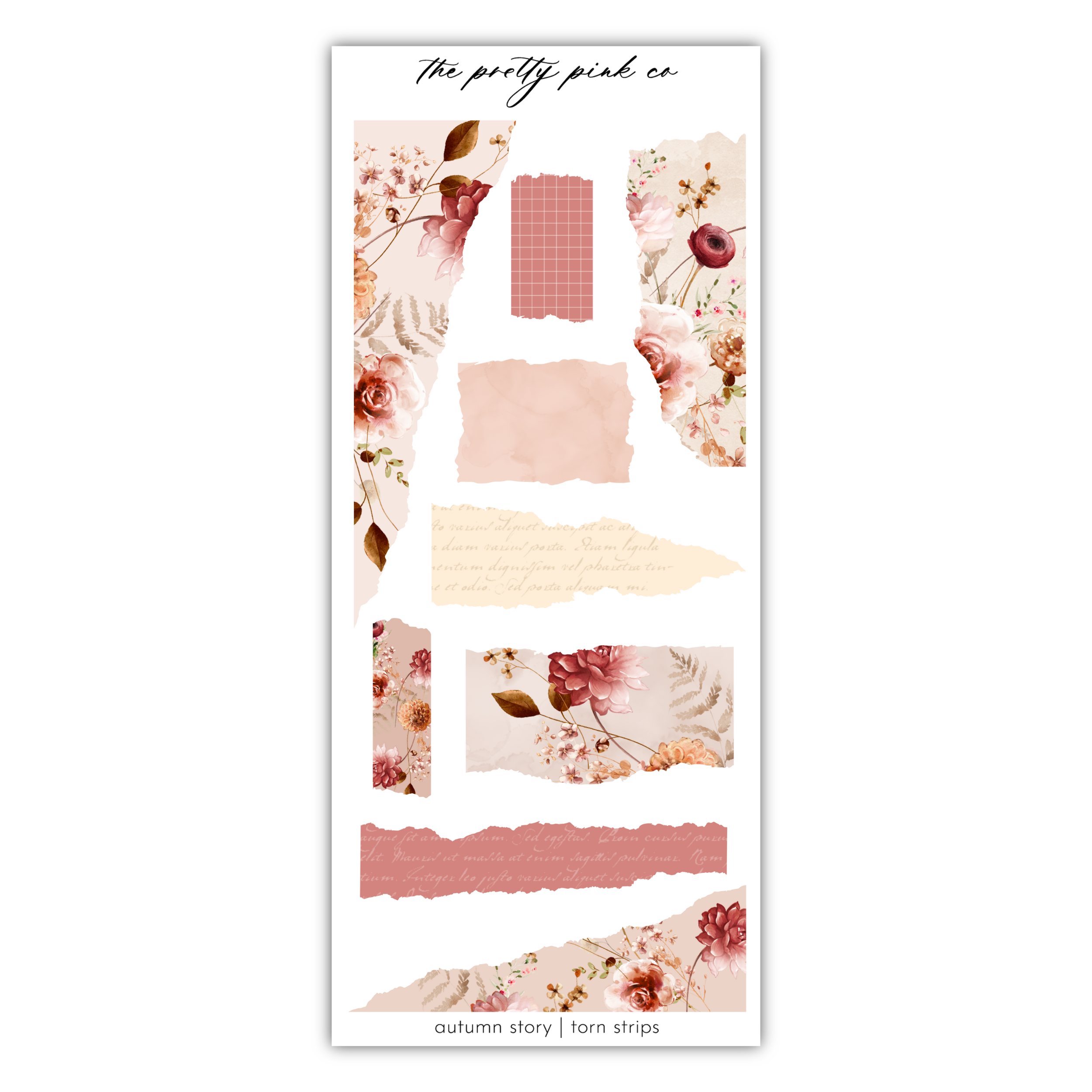 a piece of paper with flowers on it