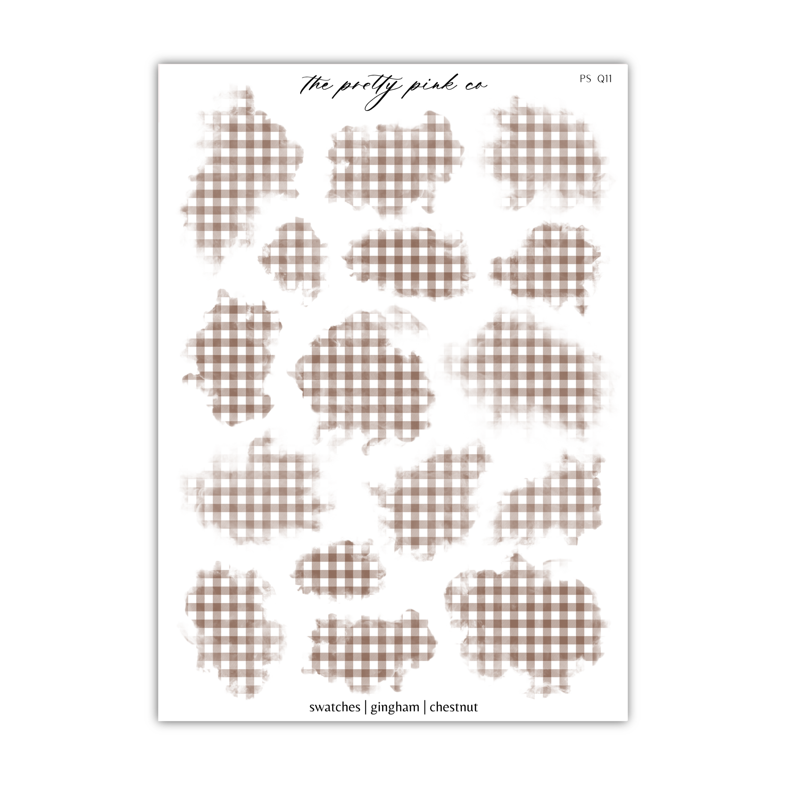 a sheet of brown and white checkered paper