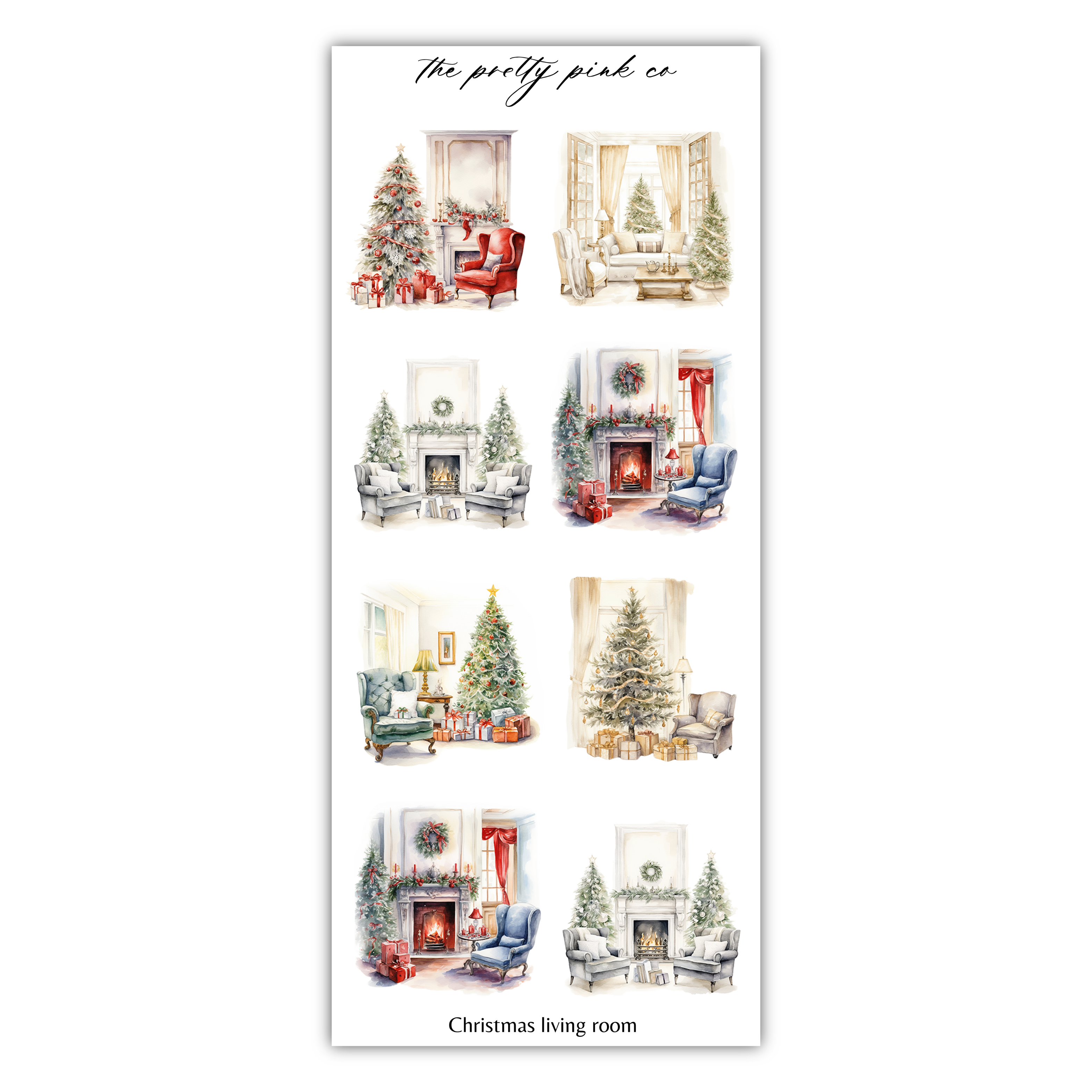 christmas living room stickers