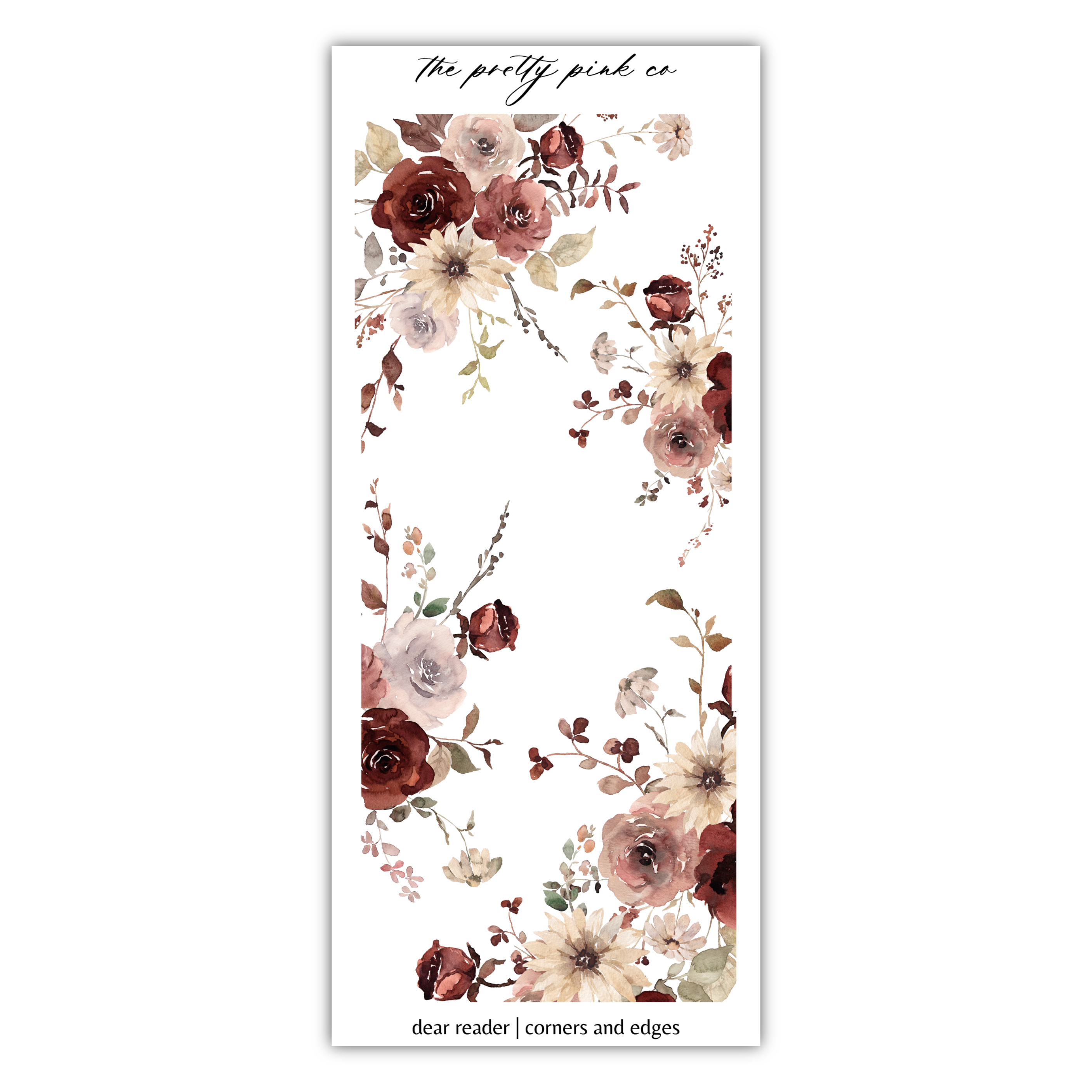 a sticker with flowers and leaves on it