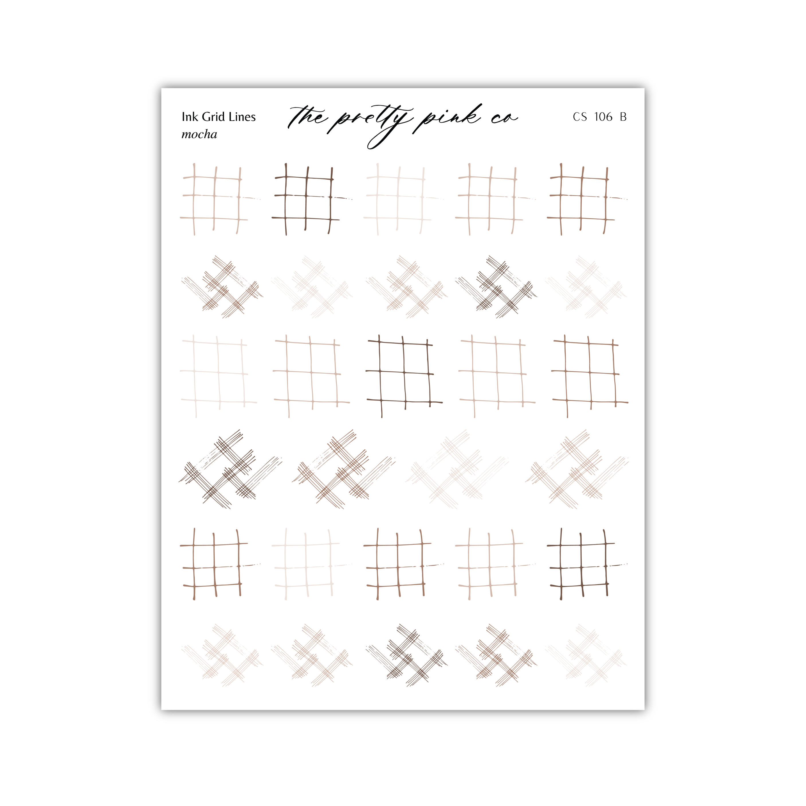 a collection of various grid lines, including horizontal, vertical, and diagonal lines, arranged in a grid format. The grid lines are in different colors, such as brown, gray, and black, and they appear to be part of a larger design or pattern. The image does not contain any text or additional objects, and the grid lines are the main focus of the image.