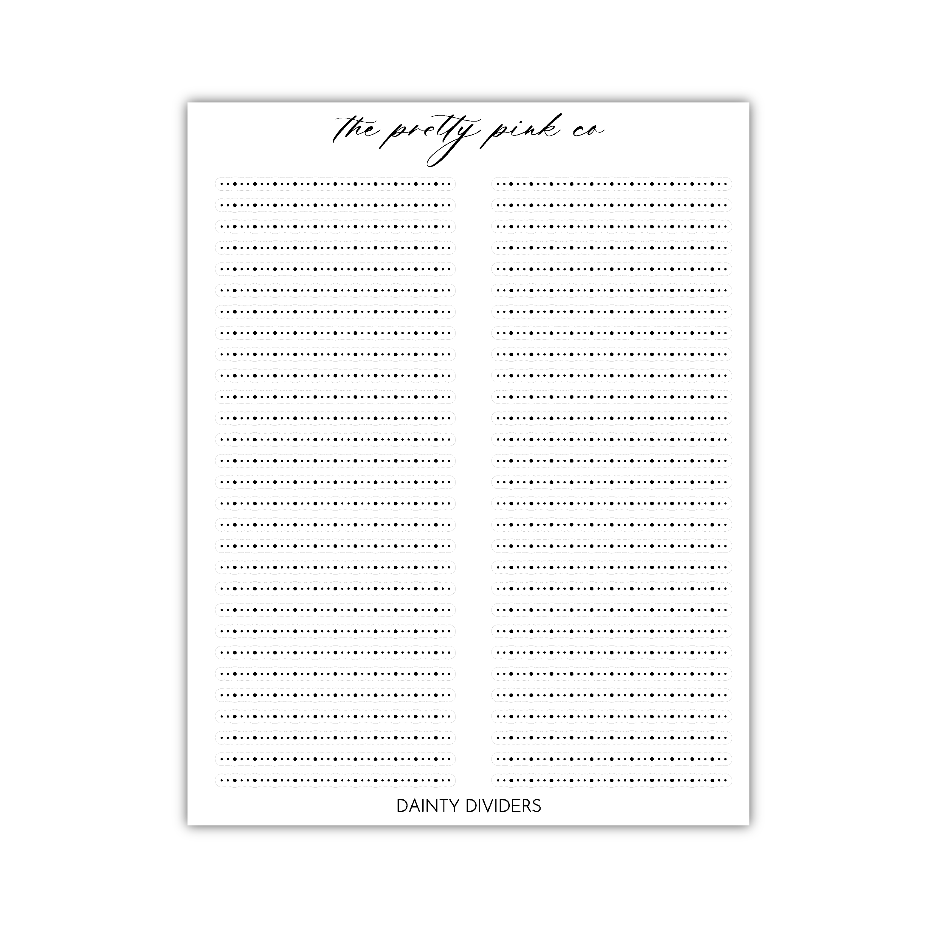 Foiled Dainty Dividers