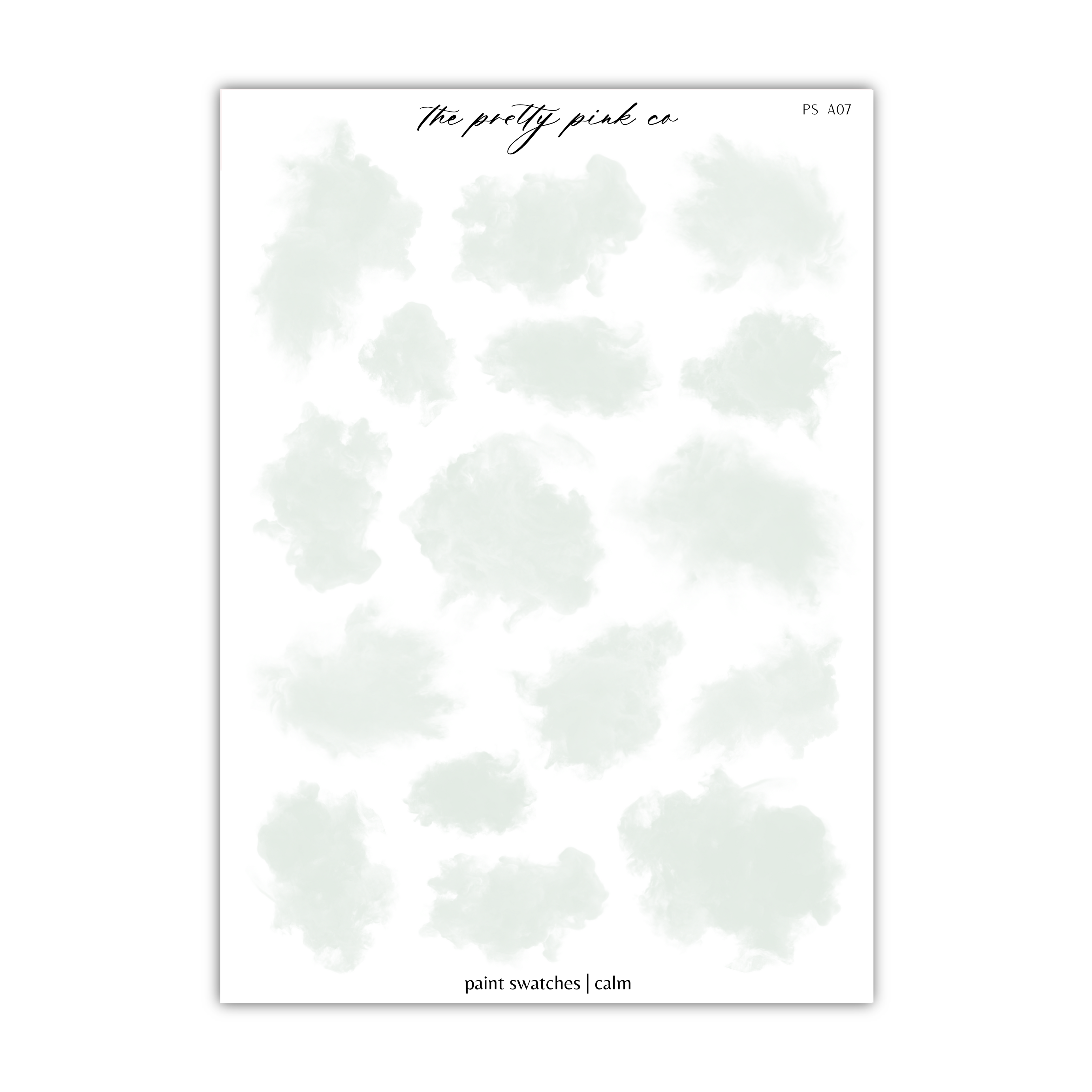a sheet of white paper with black ink on it