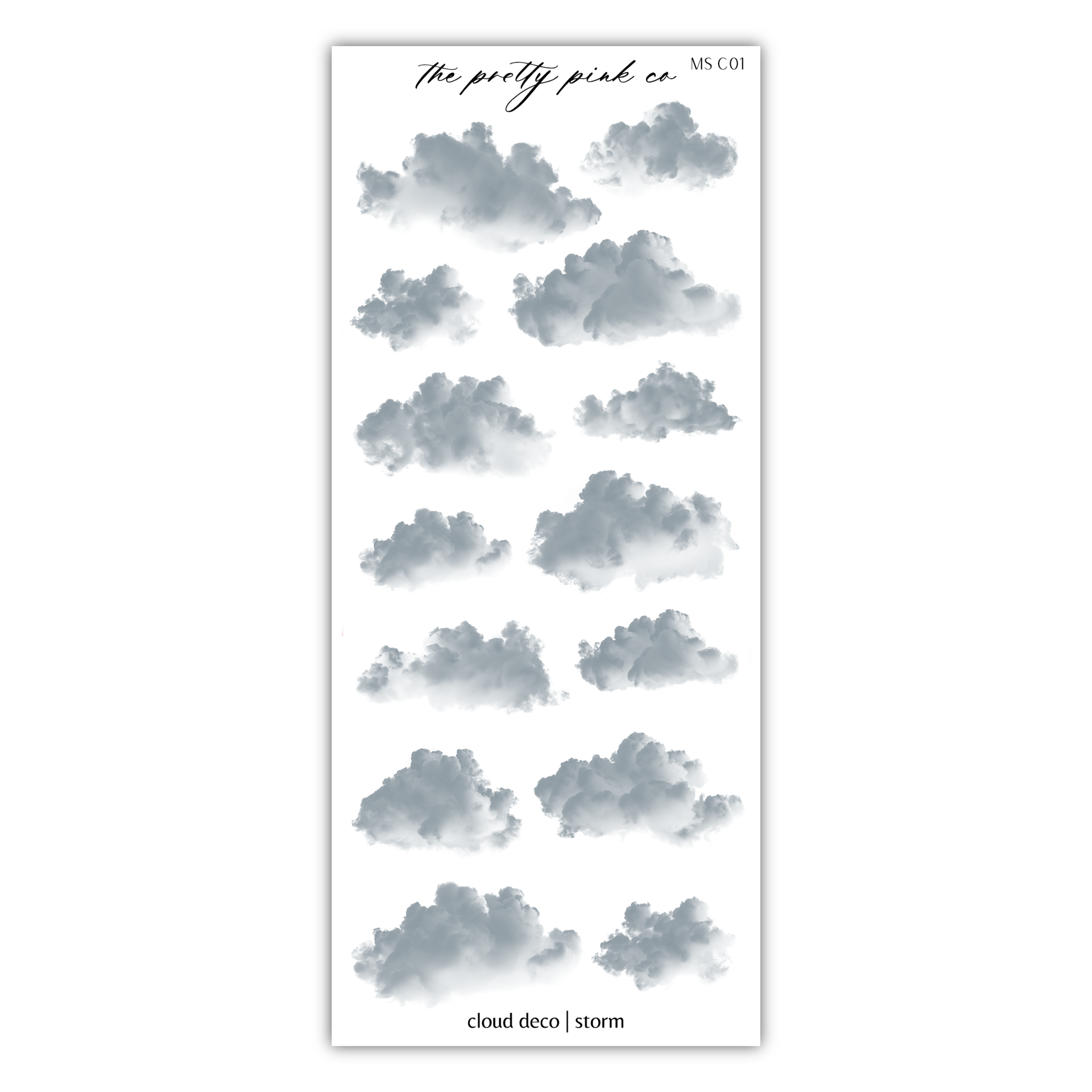 a sticker of clouds on a white background