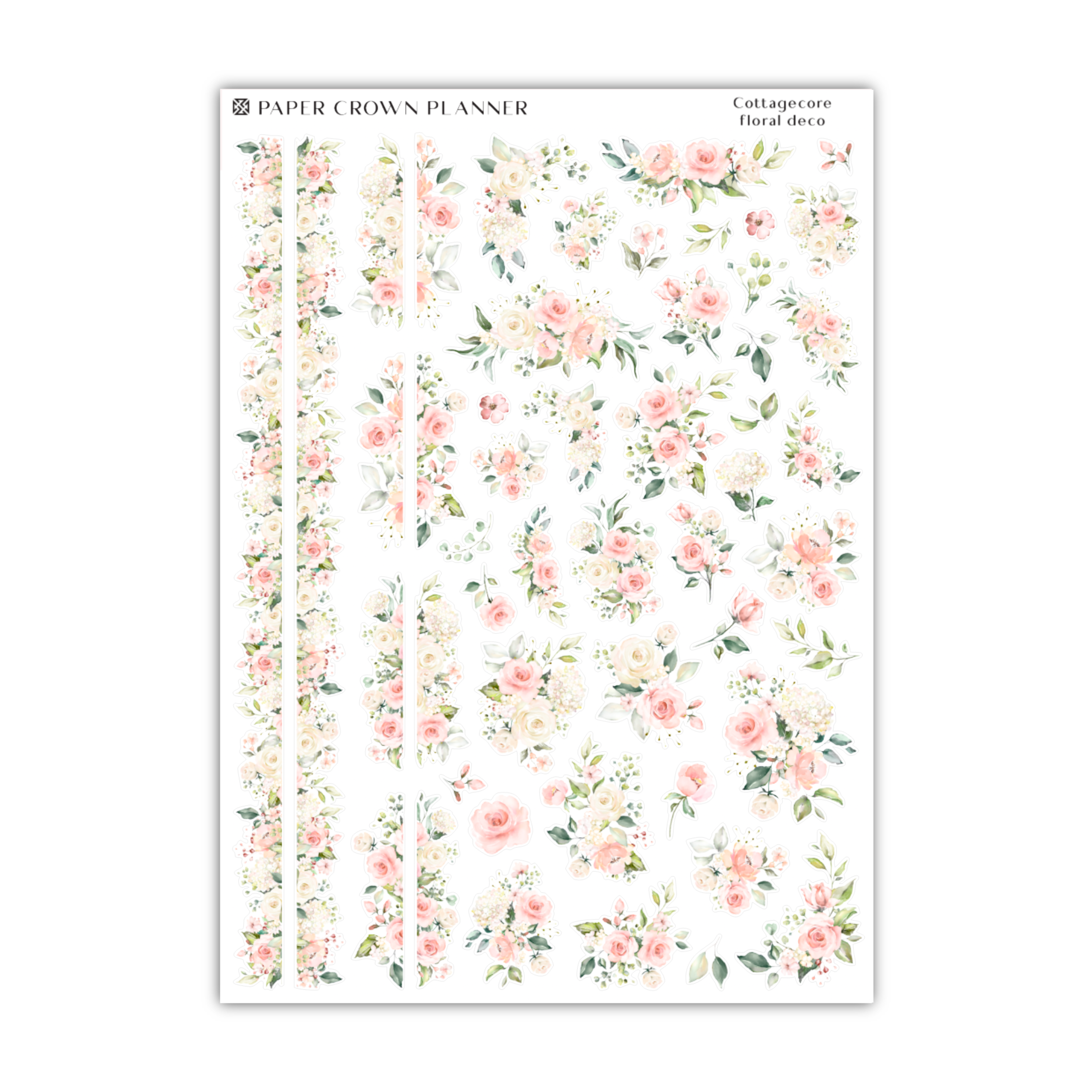 a sheet of paper with flowers on it