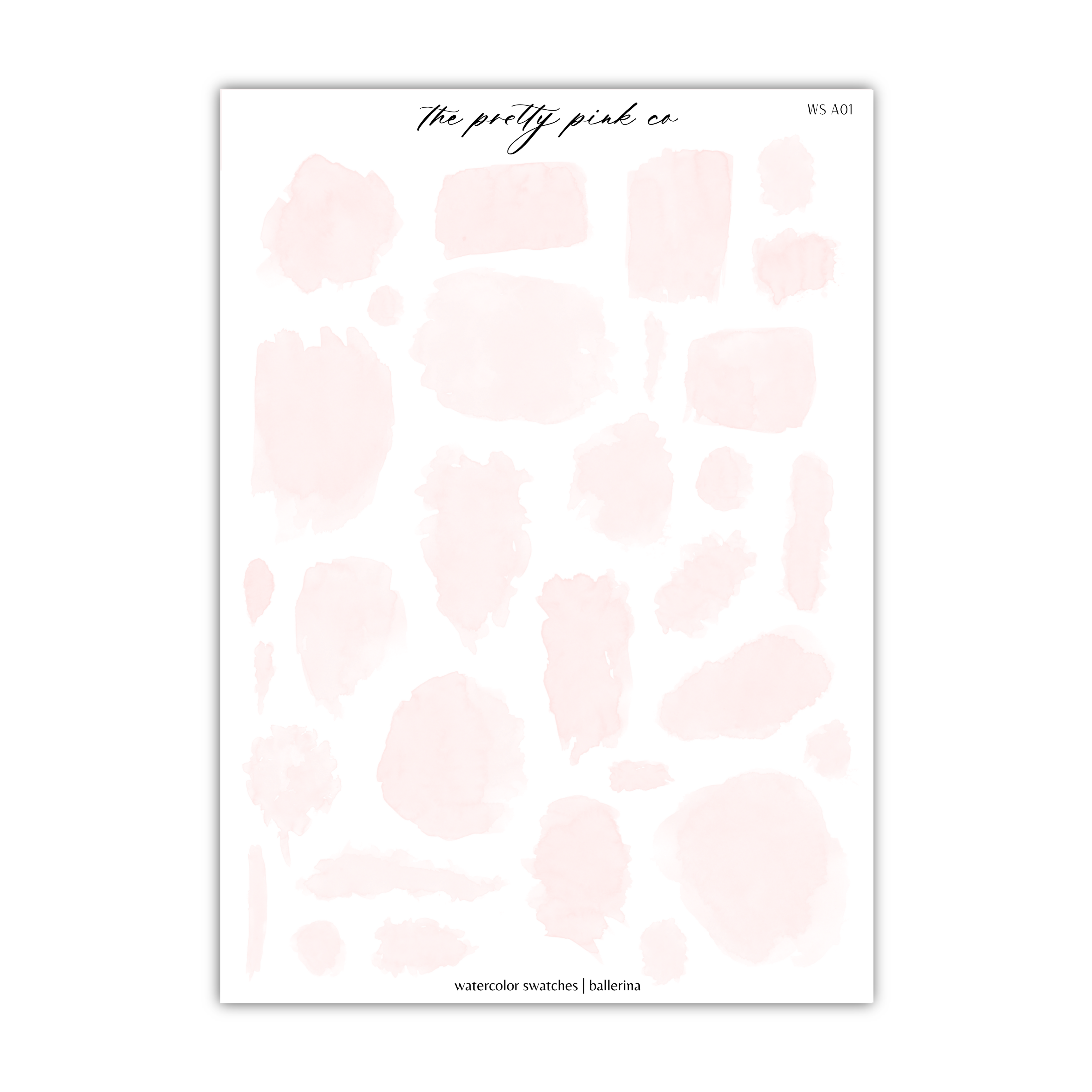 a sheet of paper with pink paint on it
