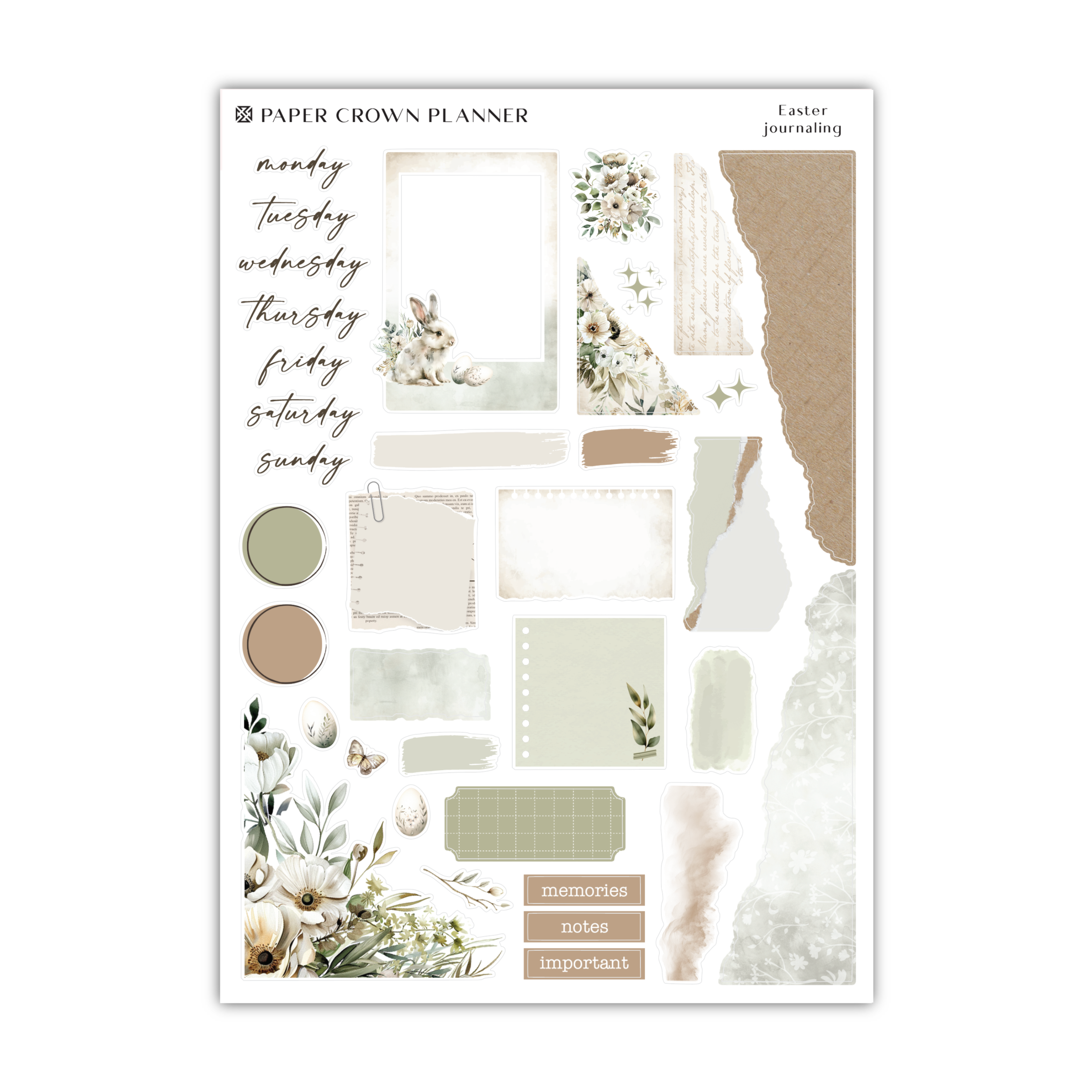 a sheet of paper with a bunch of flowers on it