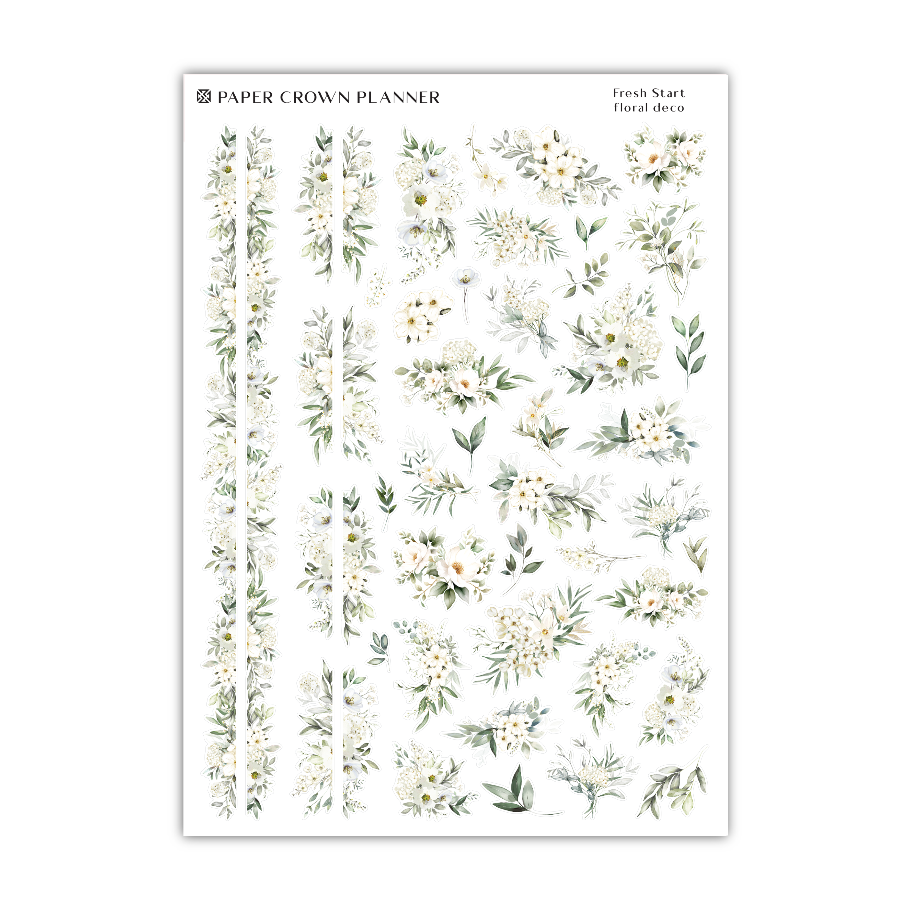 a sheet of paper with flowers on it