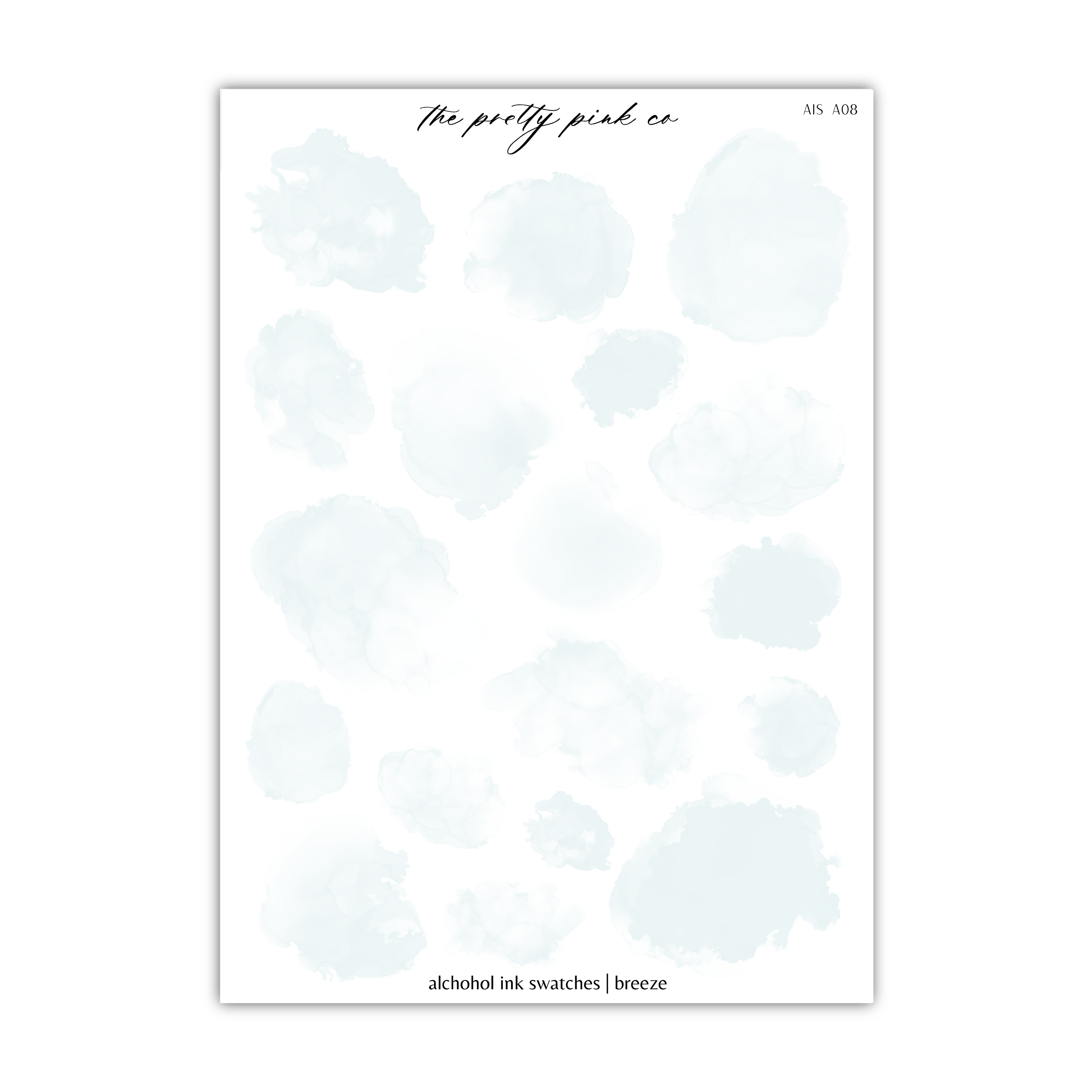 a sheet of paper with watercolor paint on it