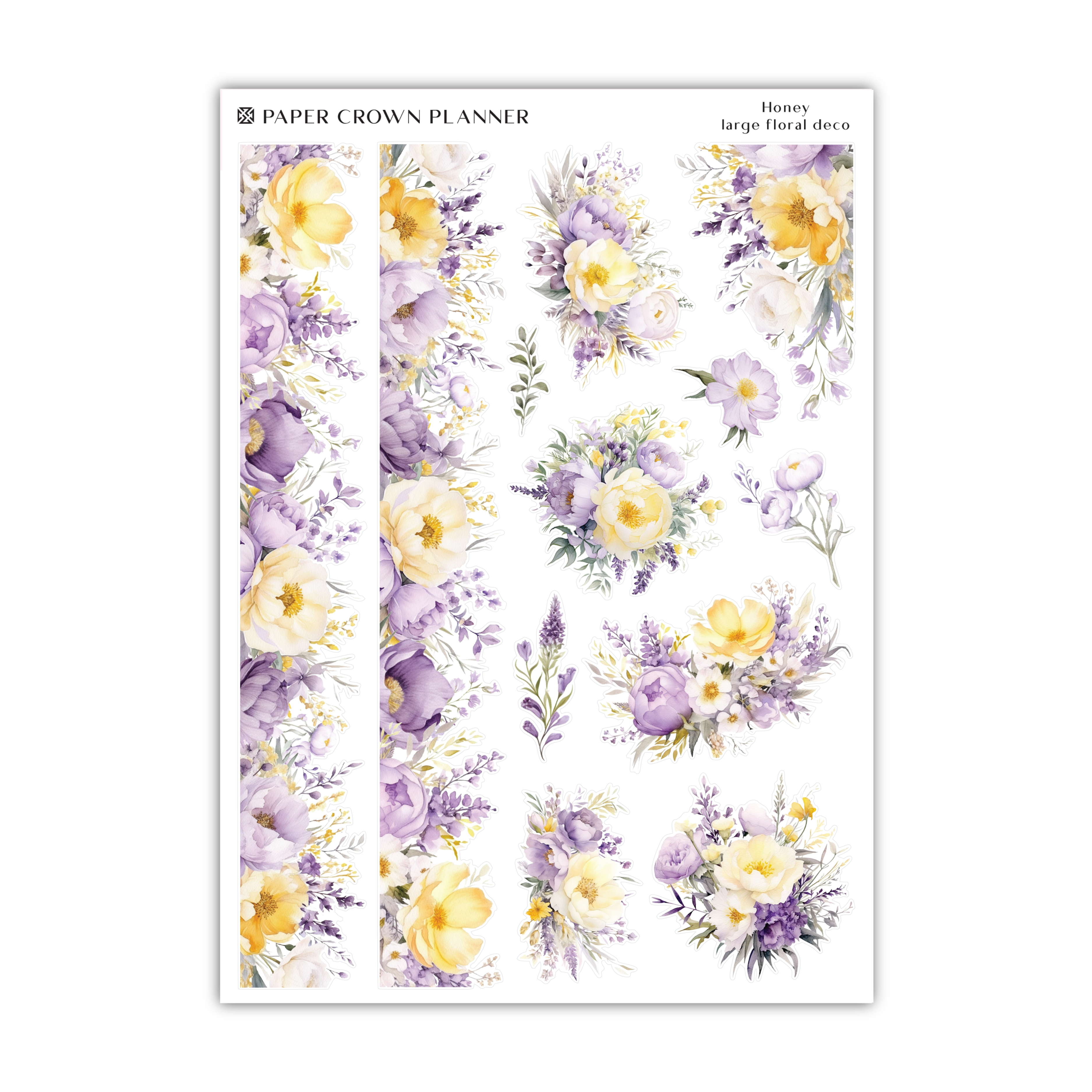 a sheet of paper with flowers on it