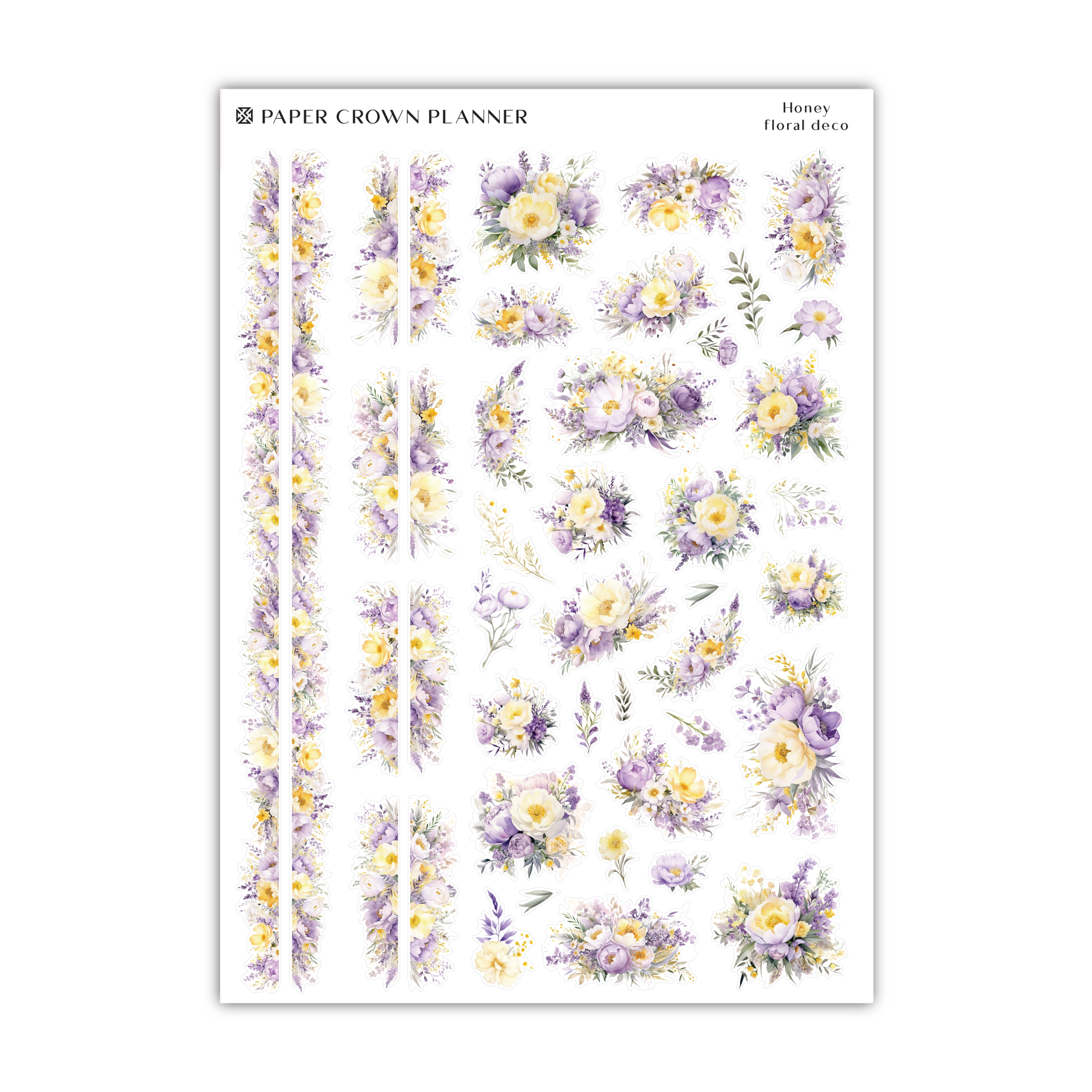 a sheet of paper with flowers on it