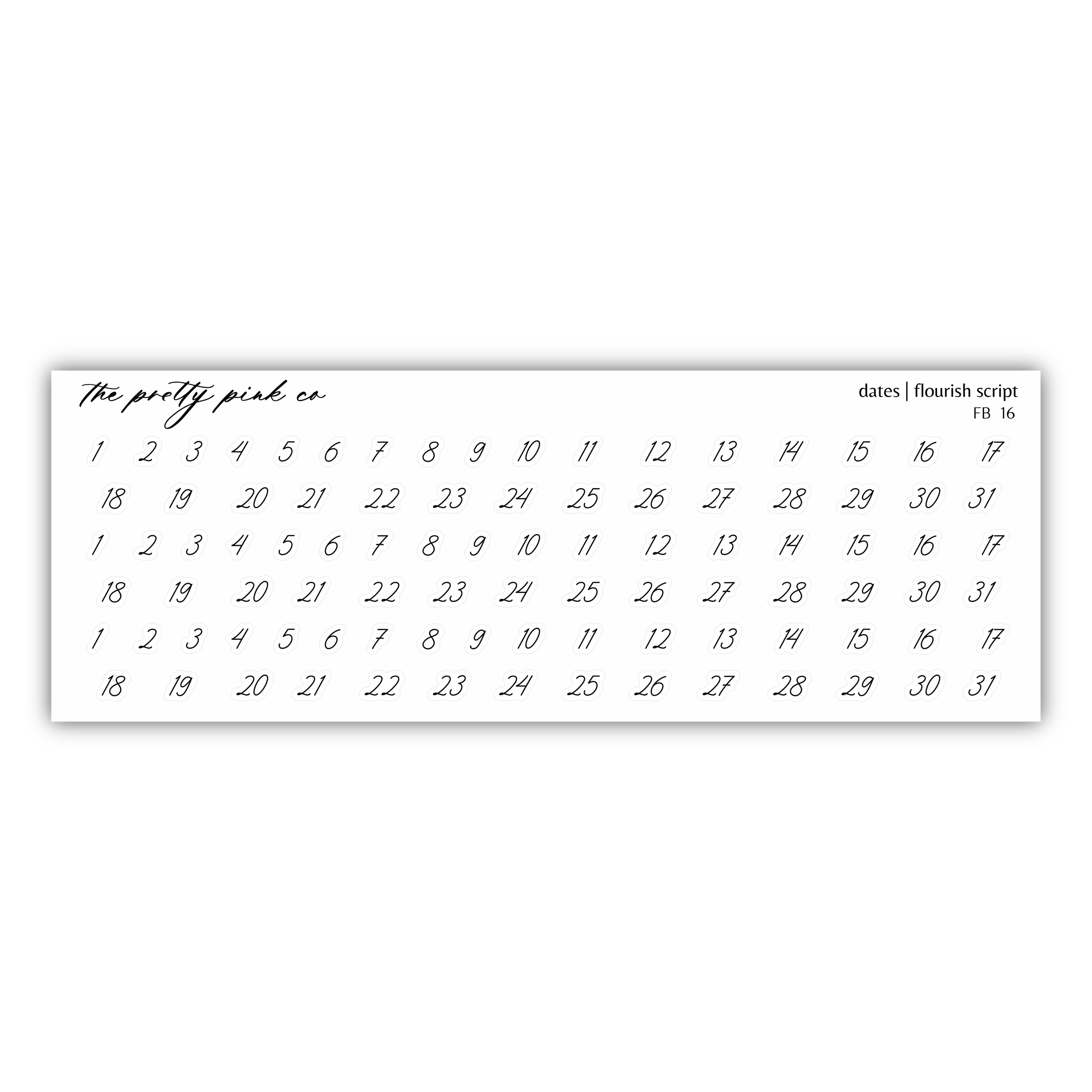 a white paper with a calendar on it