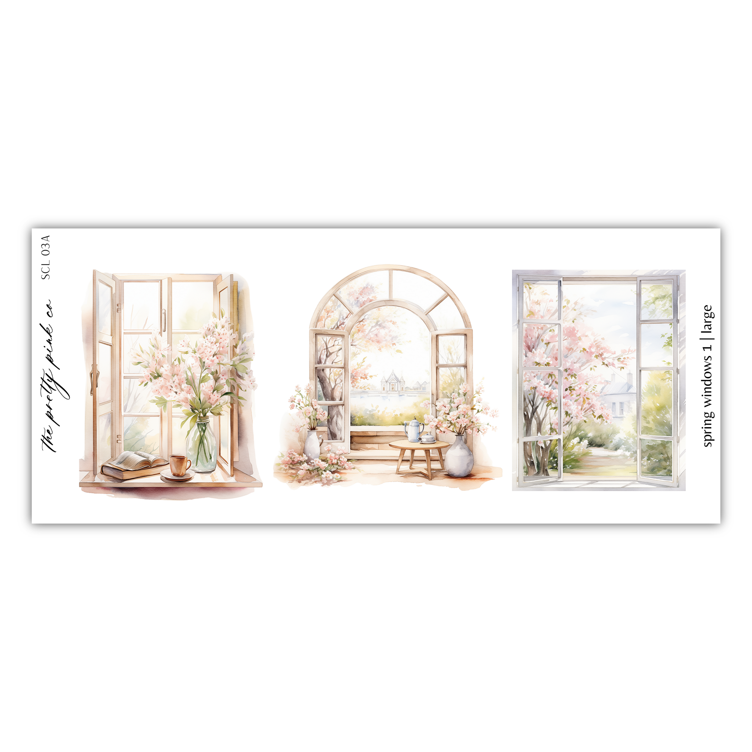 a painting of a window with a view of the outside
