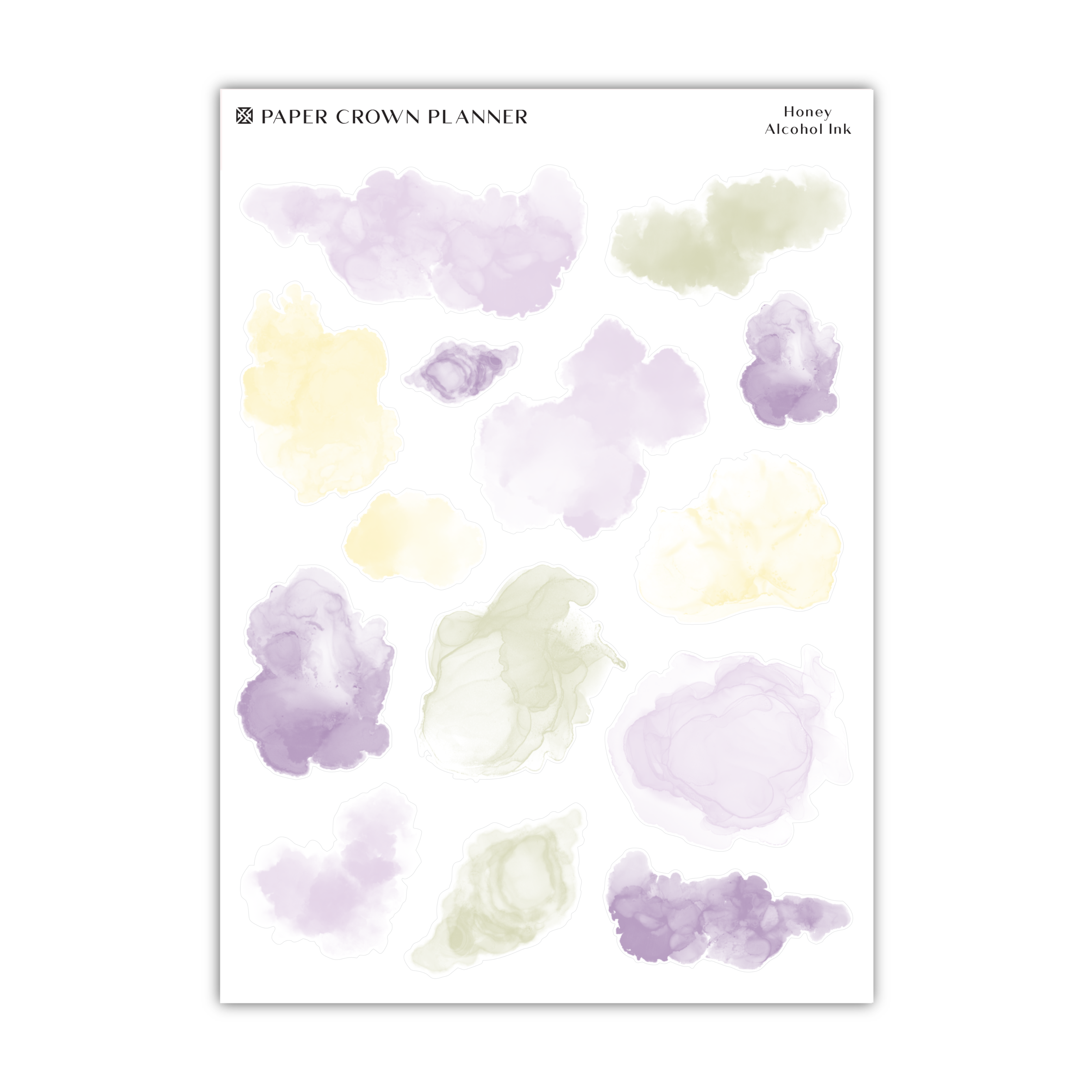 a sheet of watercolor paint on a white background