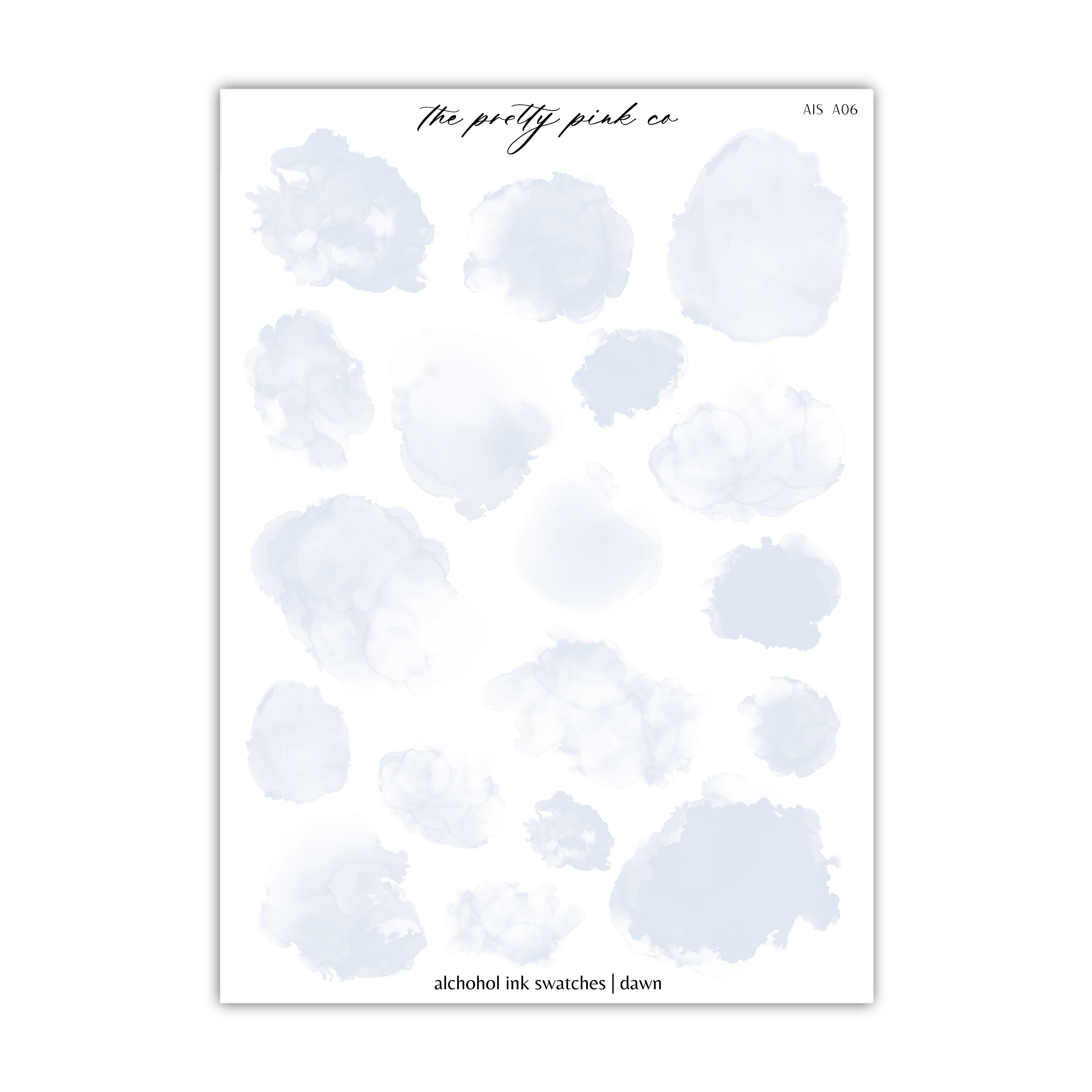 a sheet of white paper with blue ink on it