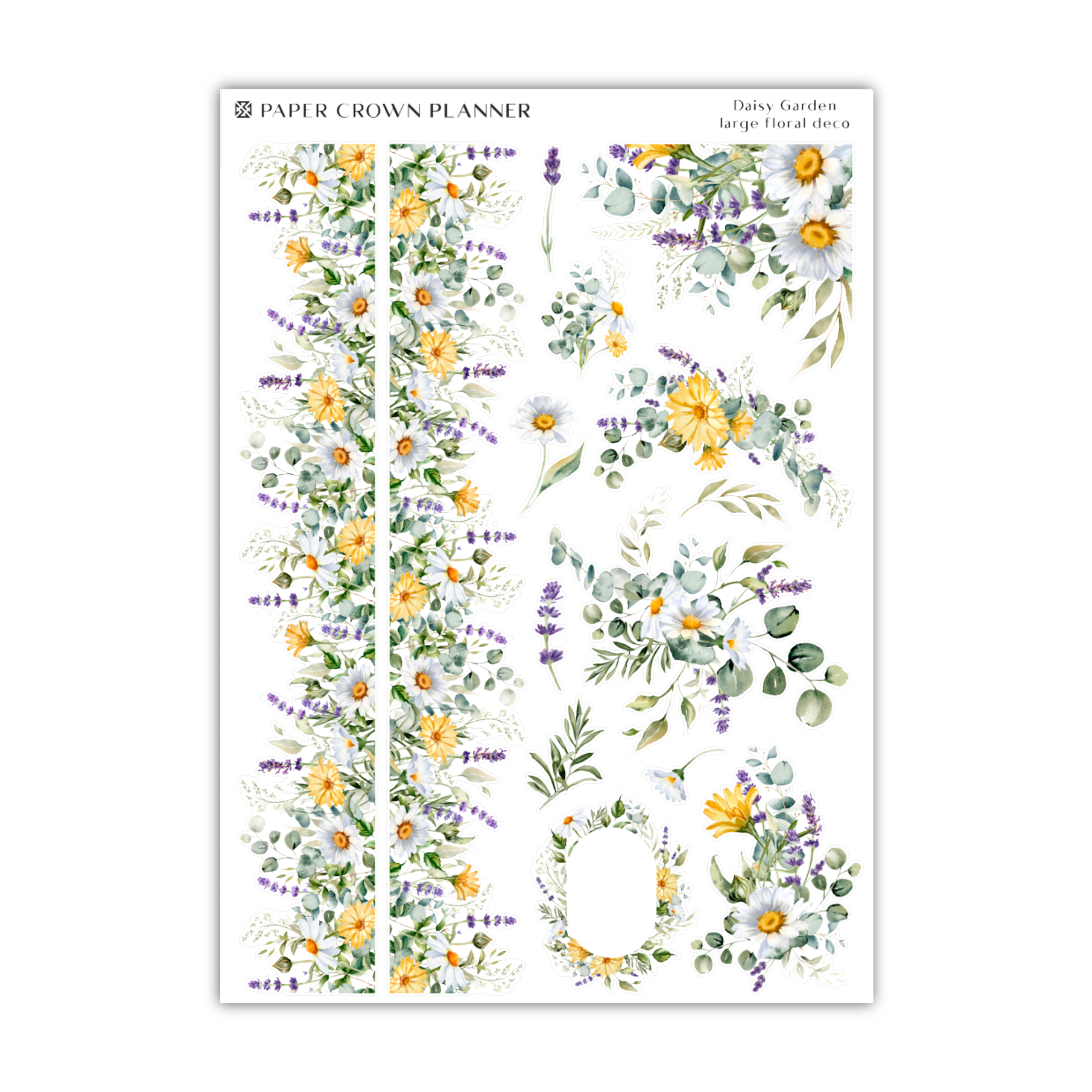a sheet of paper with flowers on it
