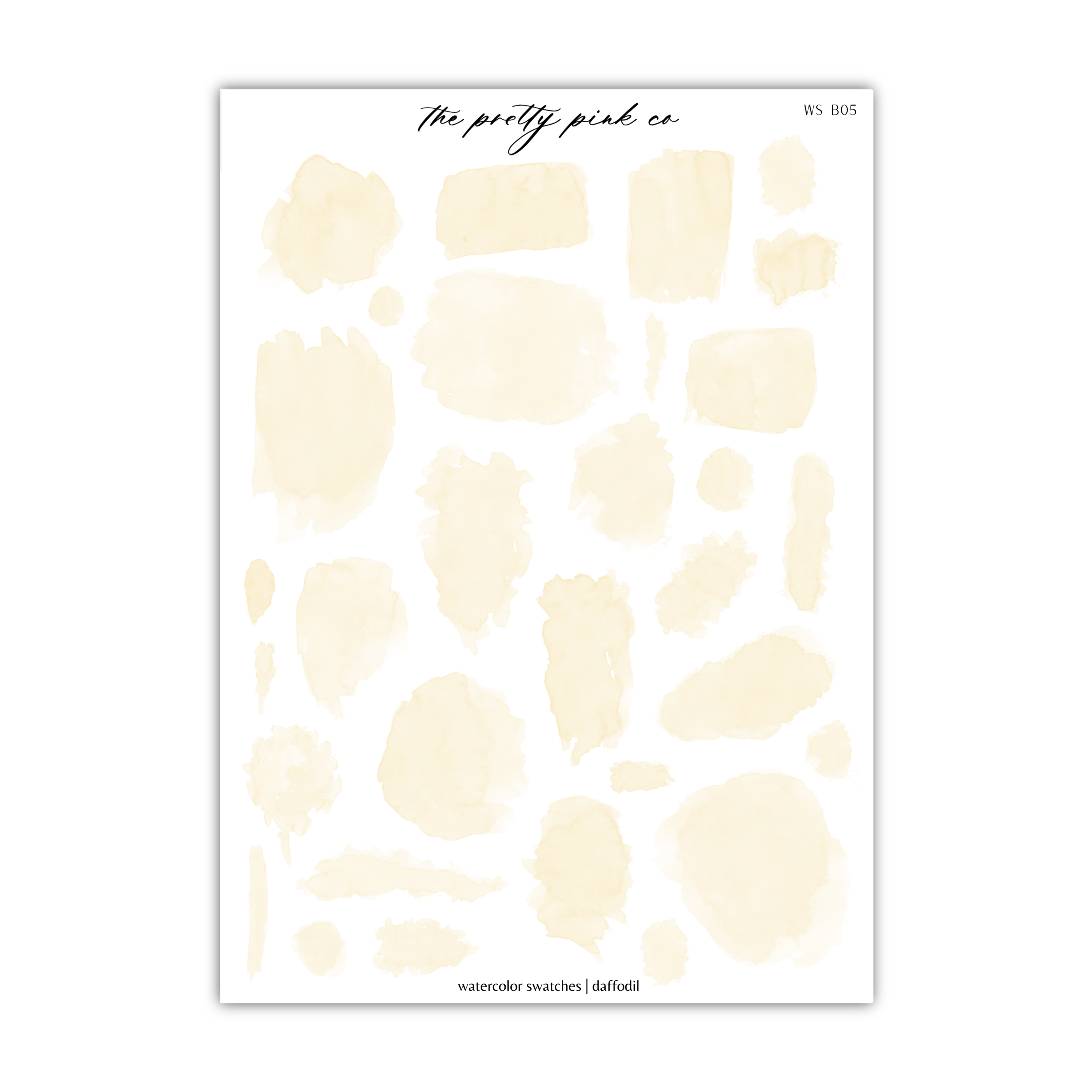 a sheet of paper with yellow paint on it