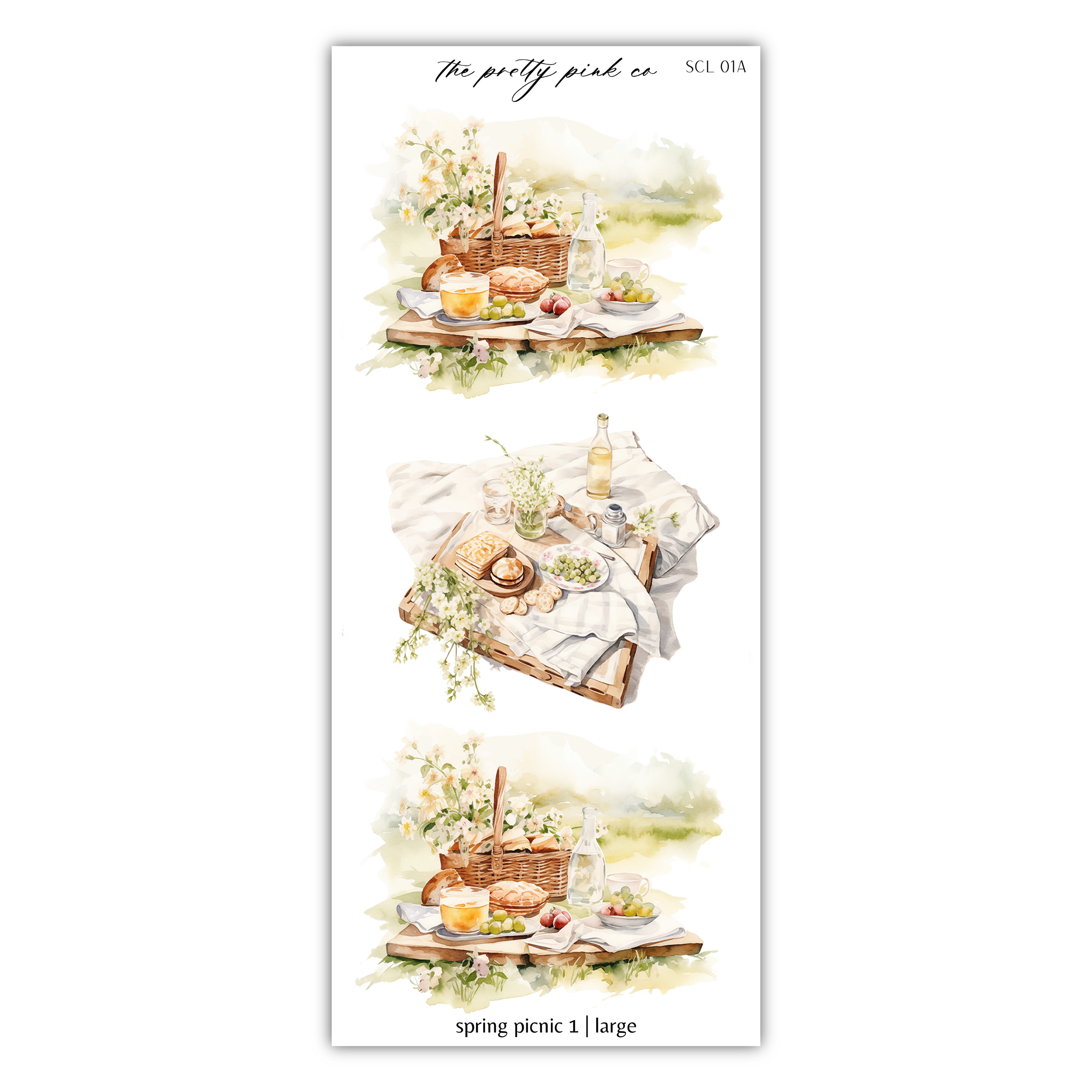 a watercolor painting of a picnic scene