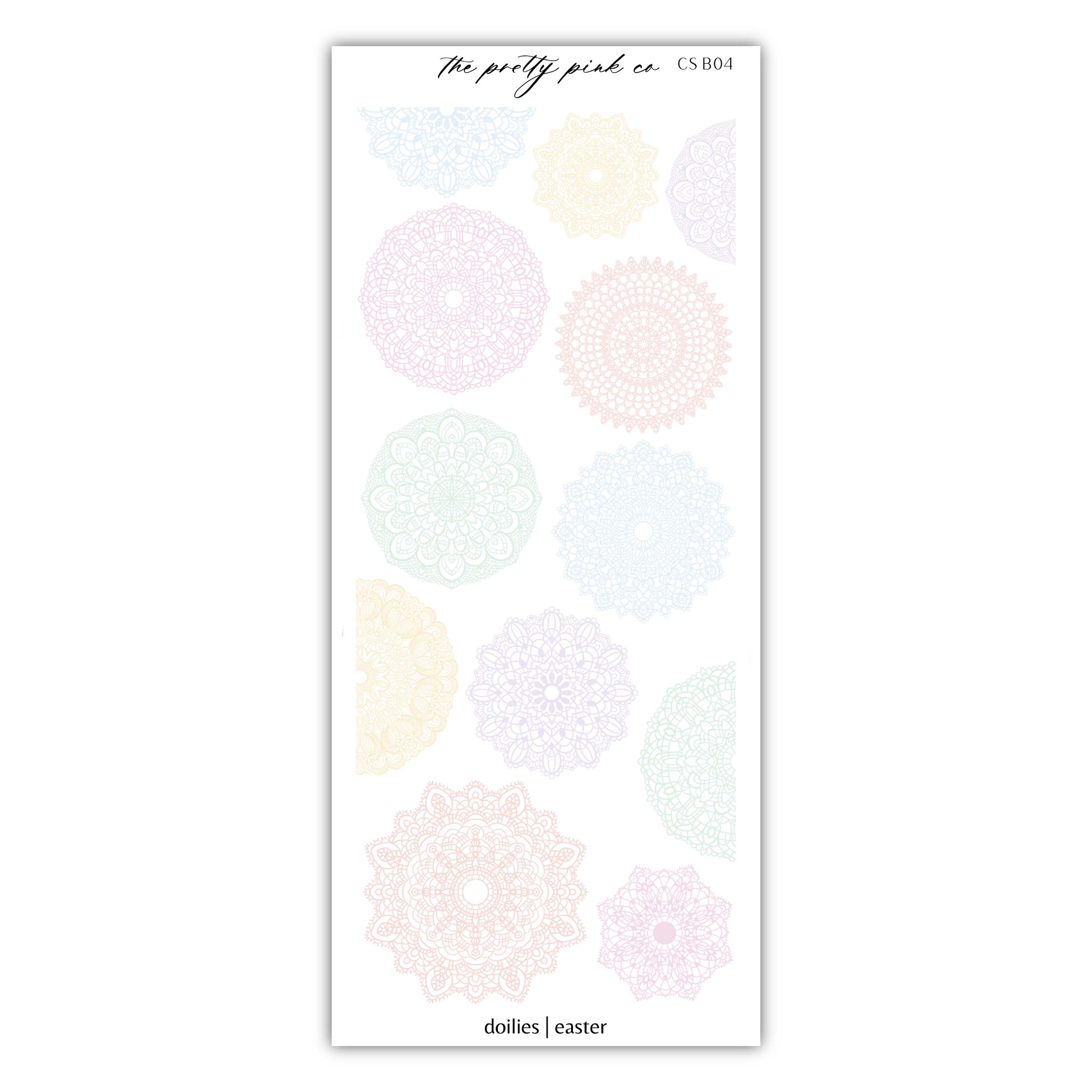 a sticker with a bunch of flowers on it