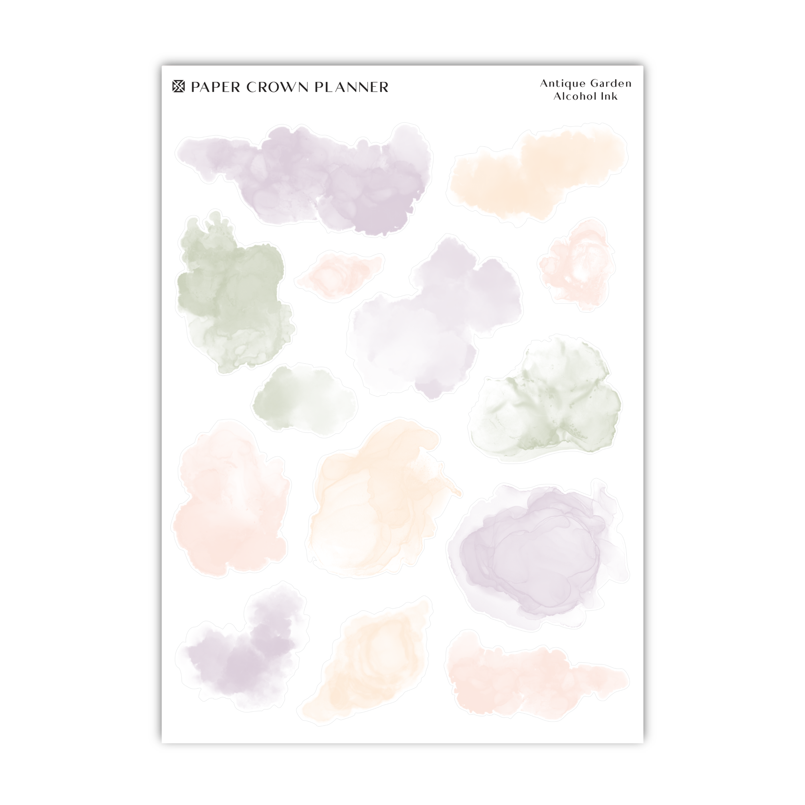 a sheet of watercolor paint on a white background