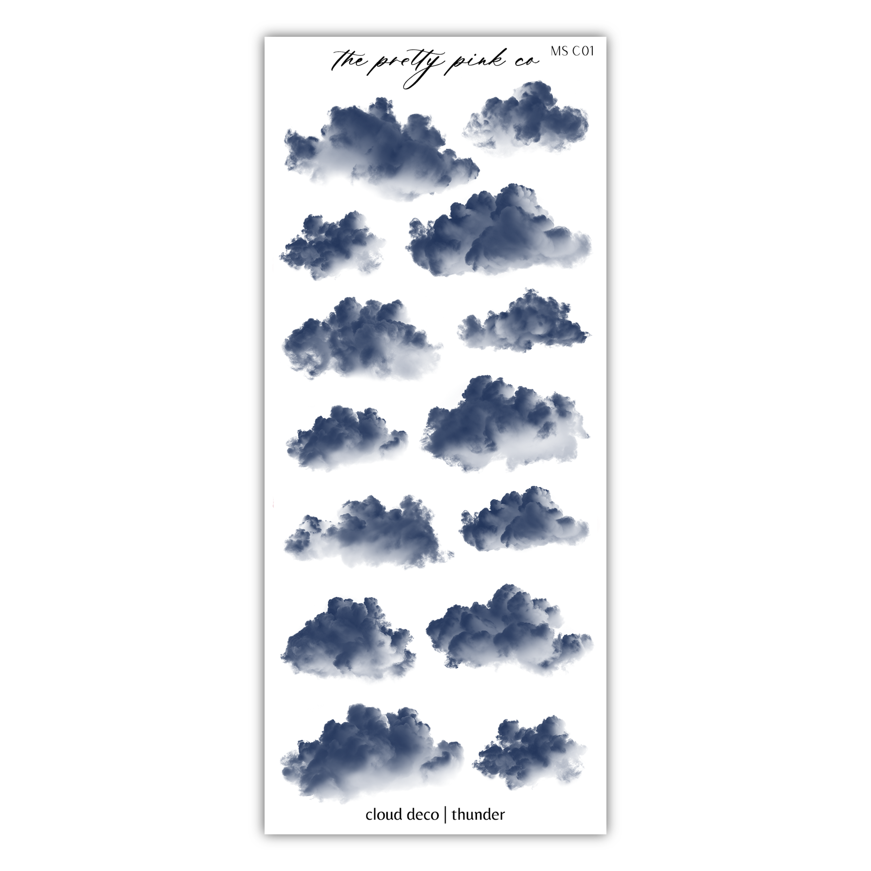 a sticker of clouds on a white background