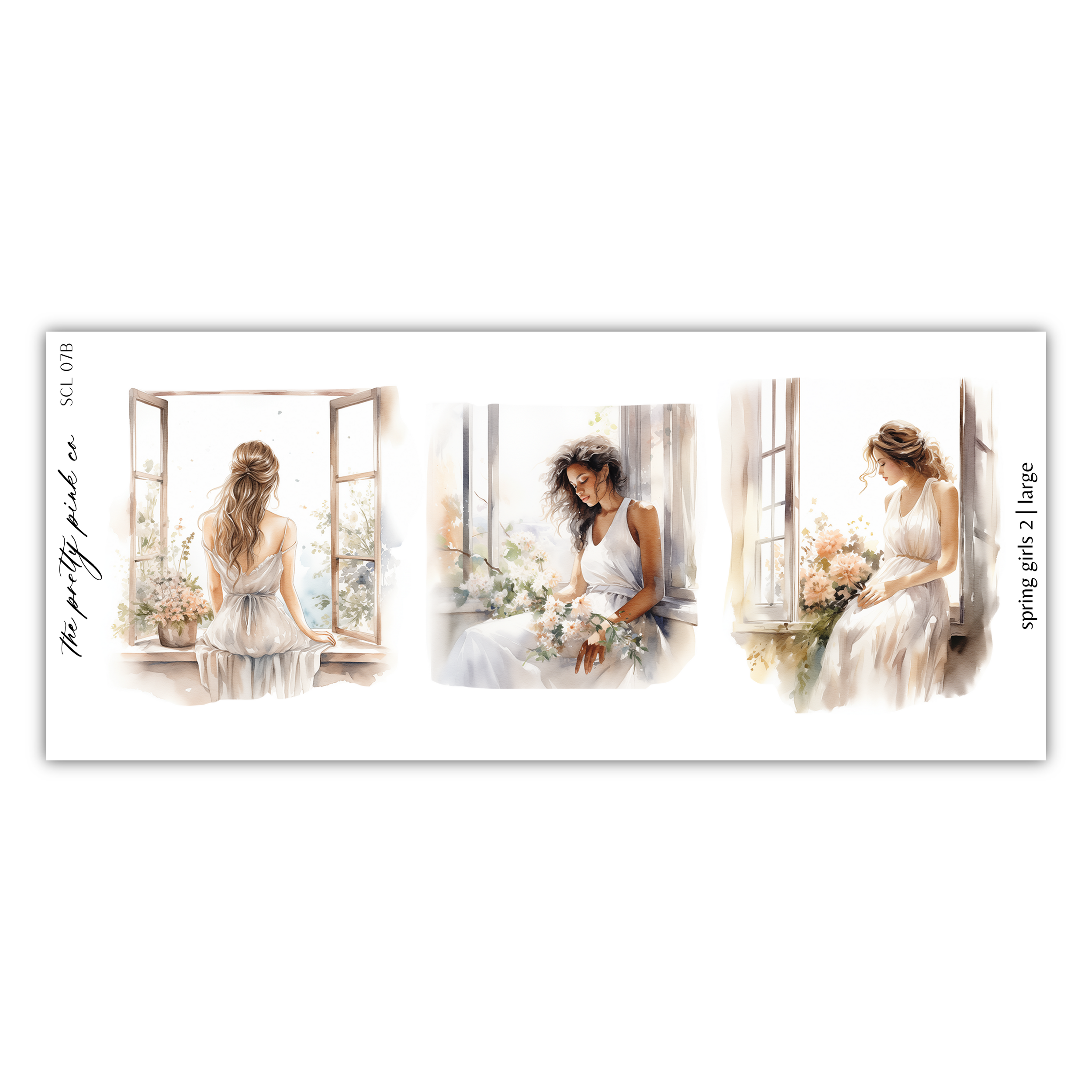 a couple of pictures of a woman sitting next to a window