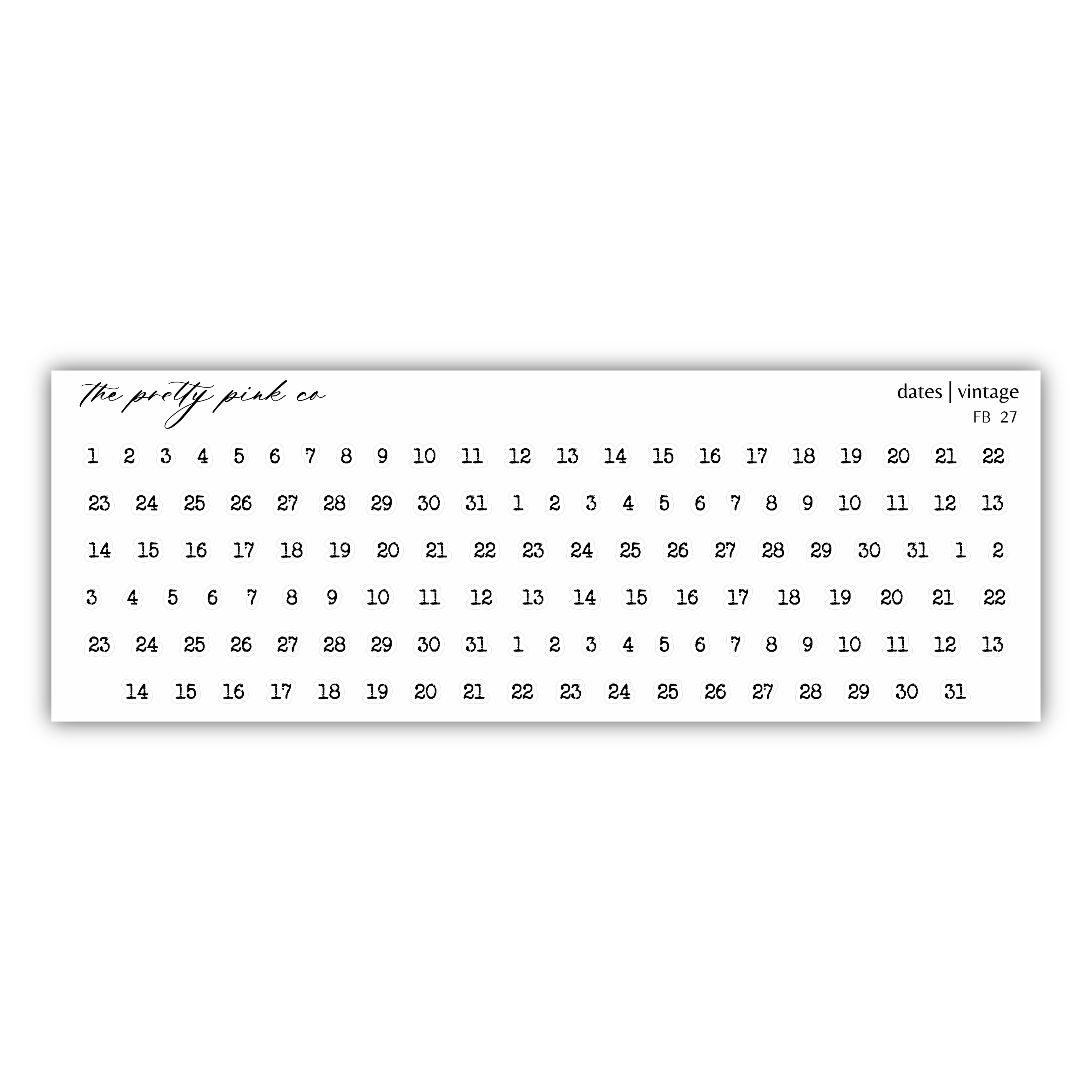 a white calendar with the date of the month on it