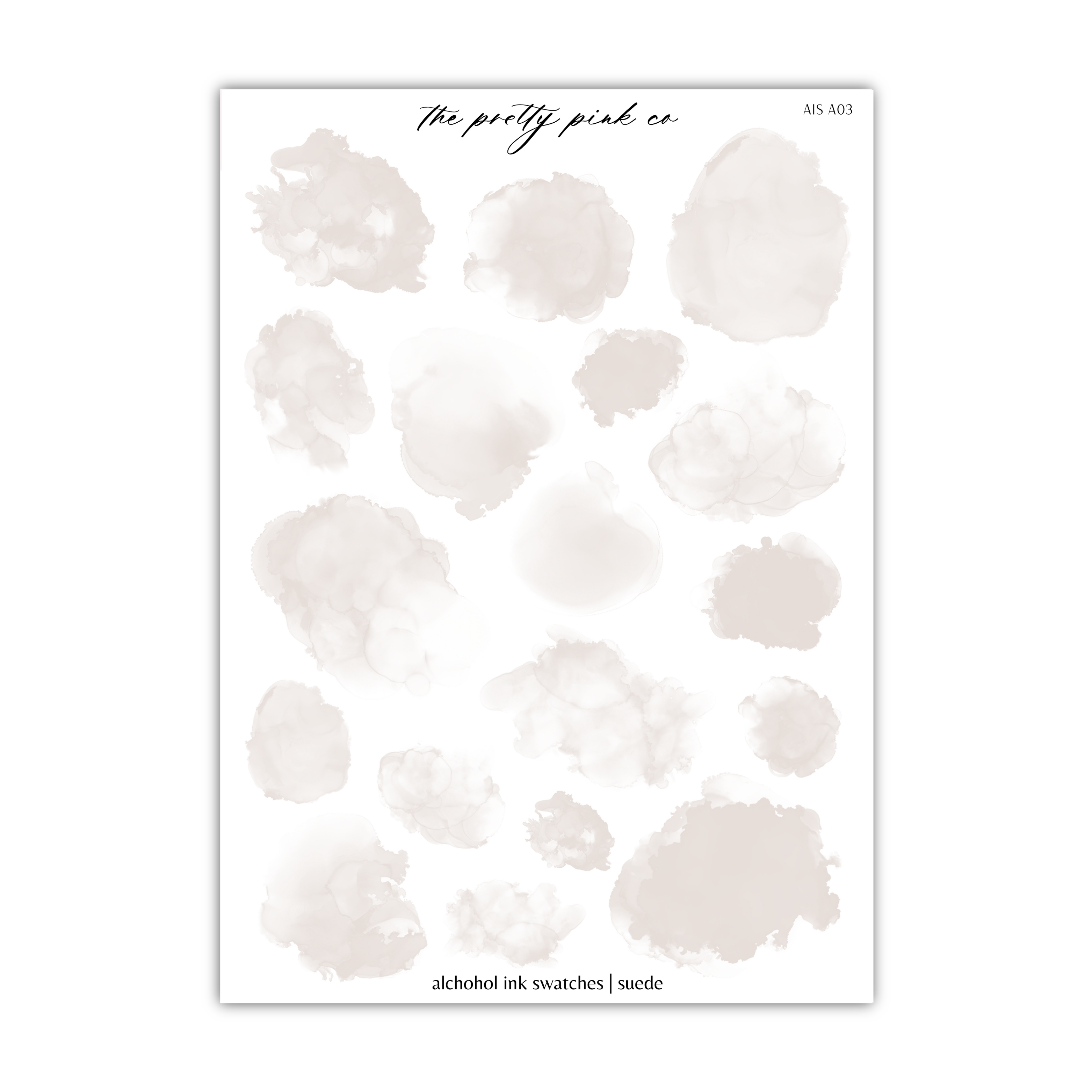 a sheet of watercolor paint with the words, my pretty paint co