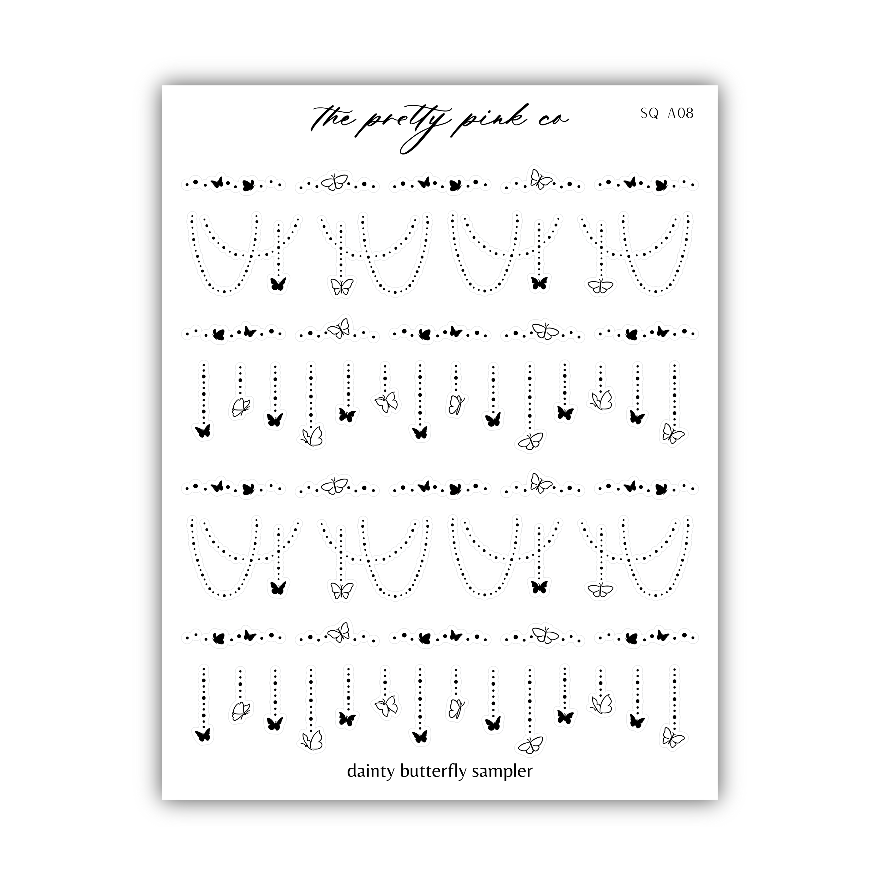 a sheet of paper with a drawing of a pattern on it