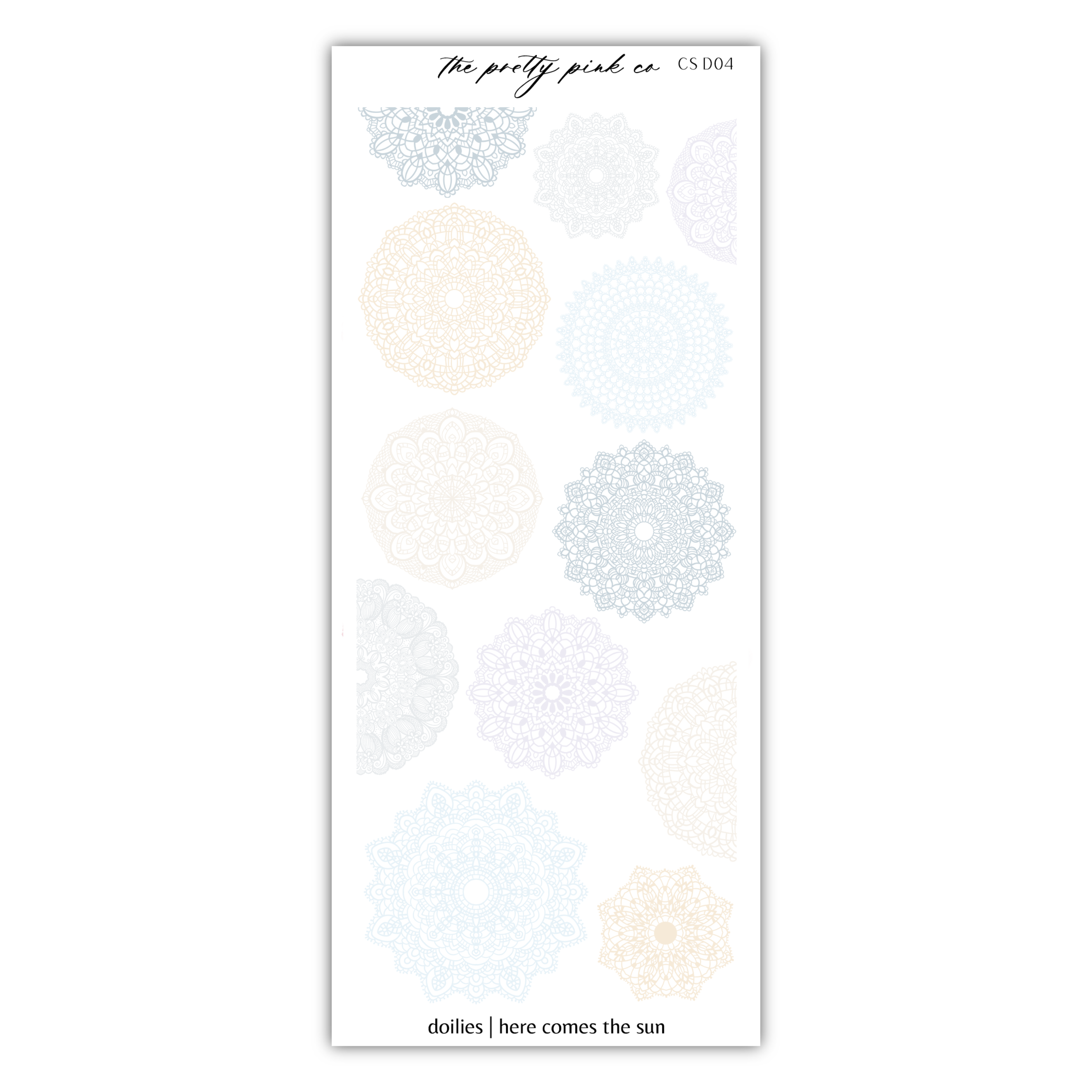 a sticker with a bunch of flowers on it
