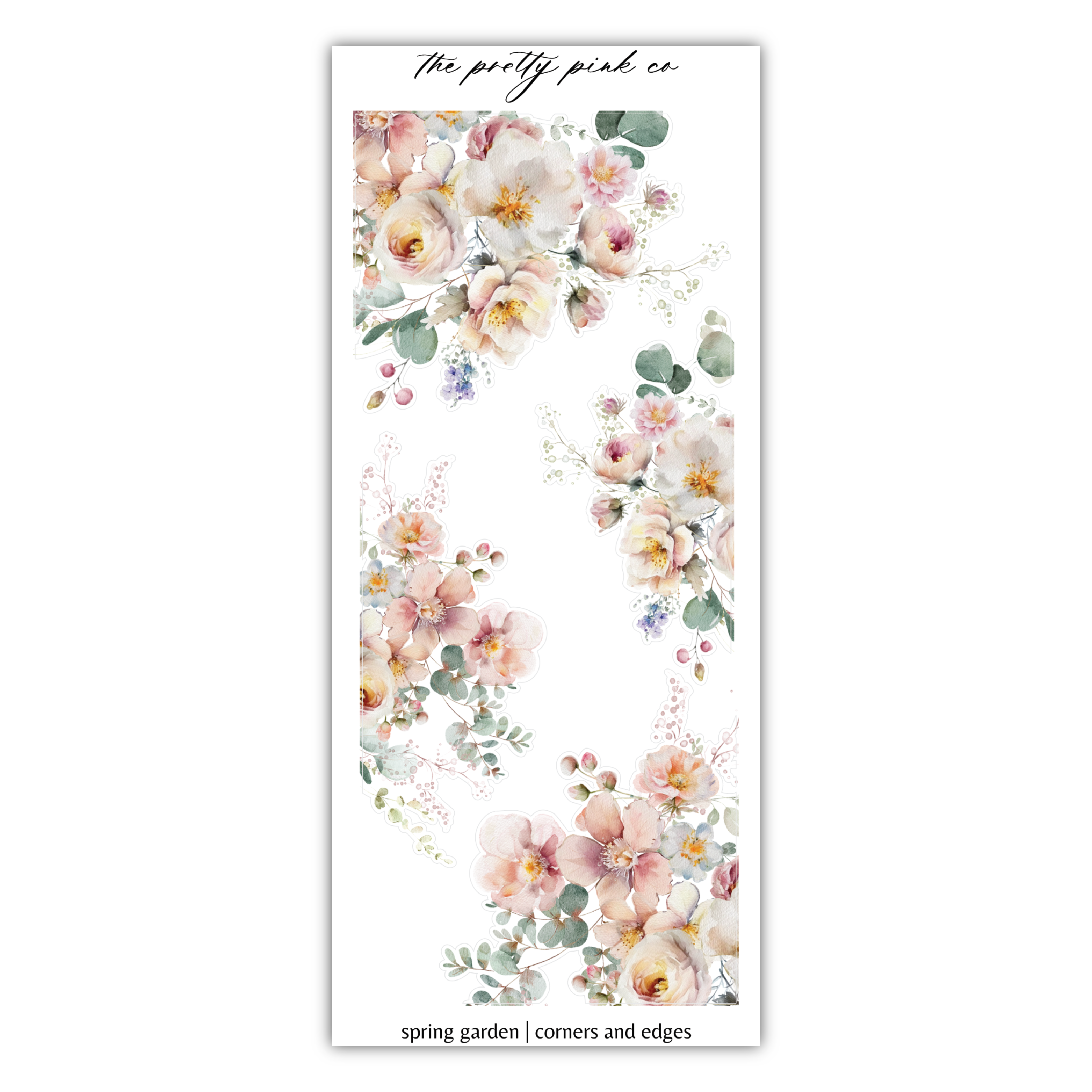 a sticker with flowers and leaves on it